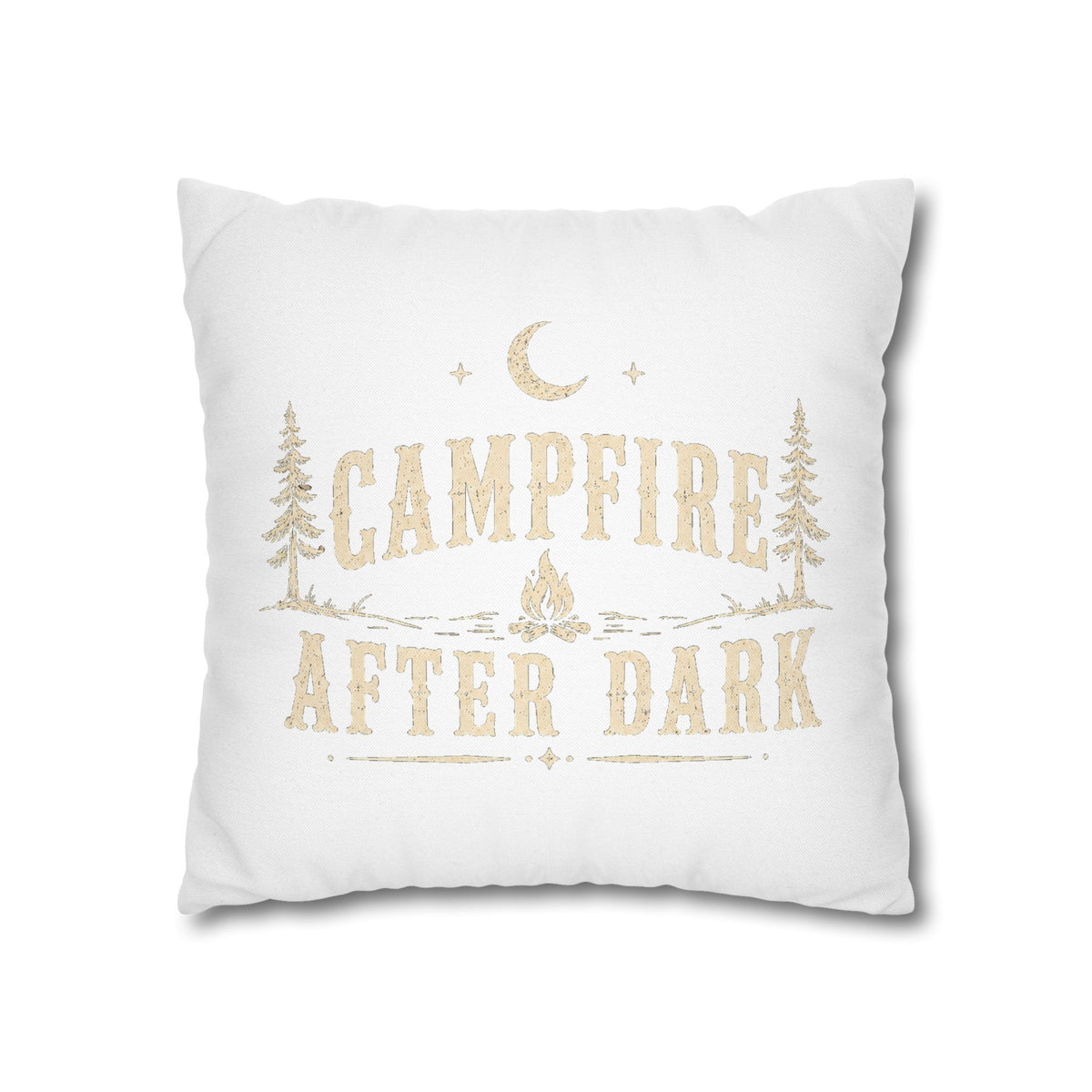 Campfire After Dark Throw Pillowcase Milo Bailey Dog Dad Mom – Rustic Outdoor Camping Accent