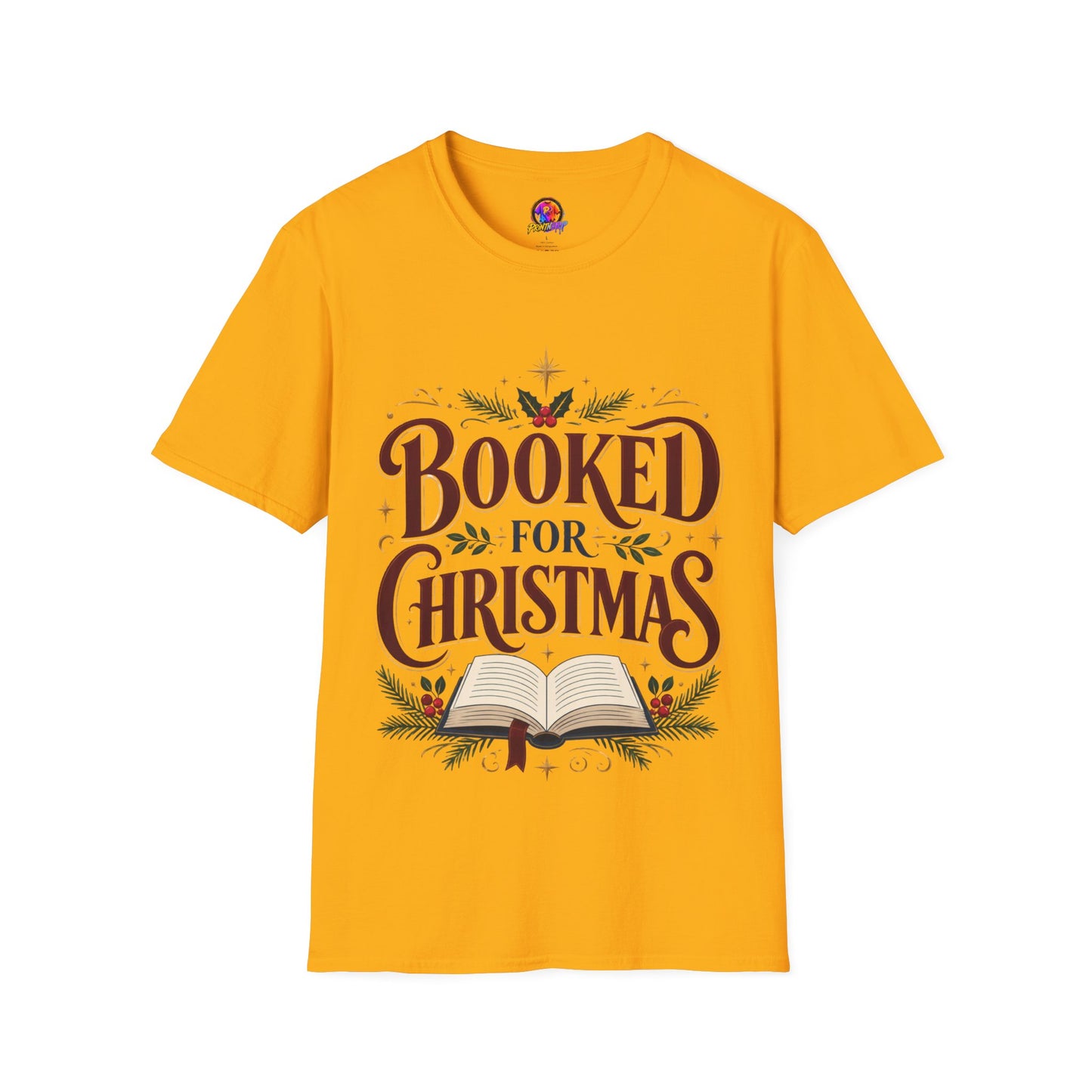 T-Shirt — "Booked for Christmas" Literary Holiday Tee