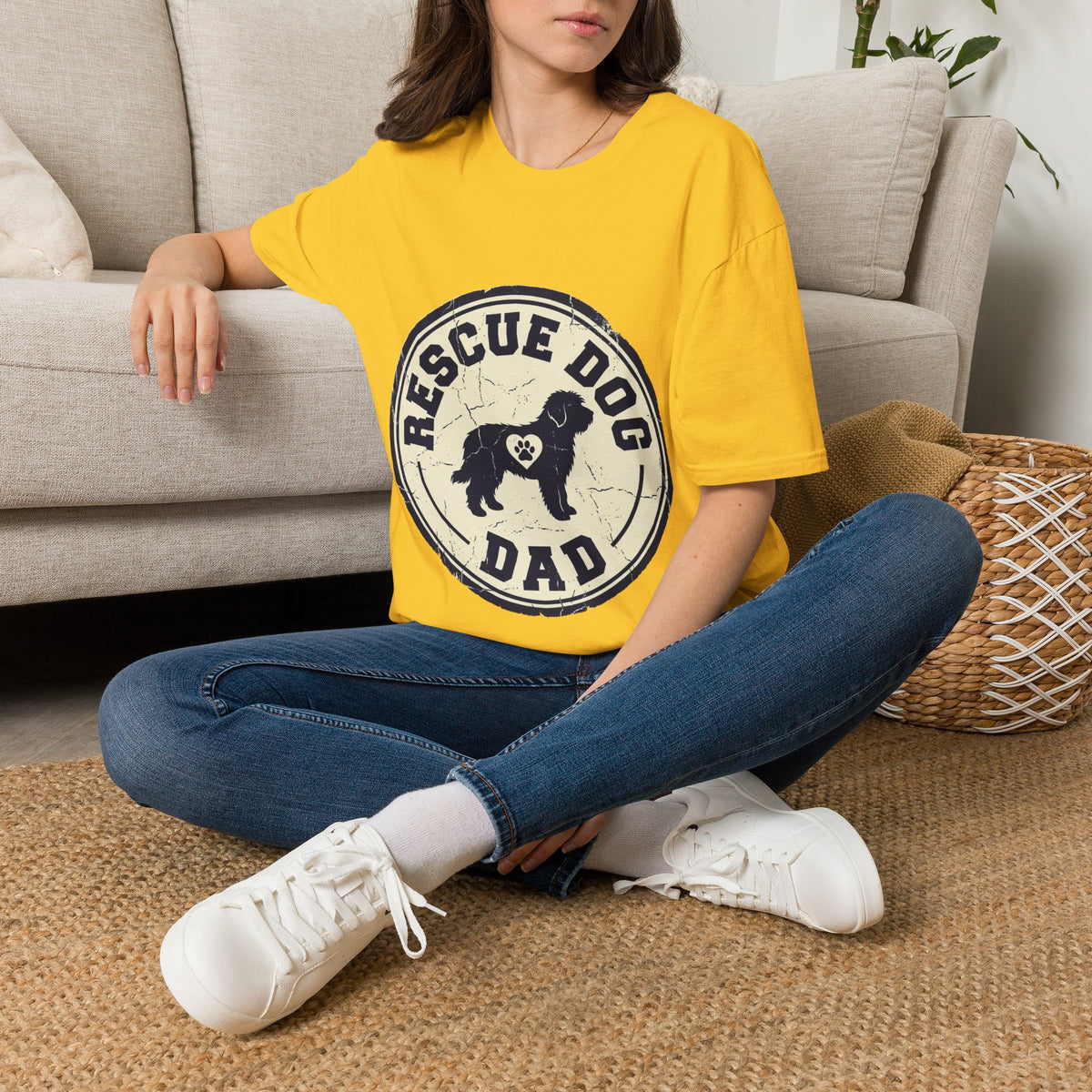 Rescue Dog Dad T-Shirt – Vintage Shelter Pup Support Tee