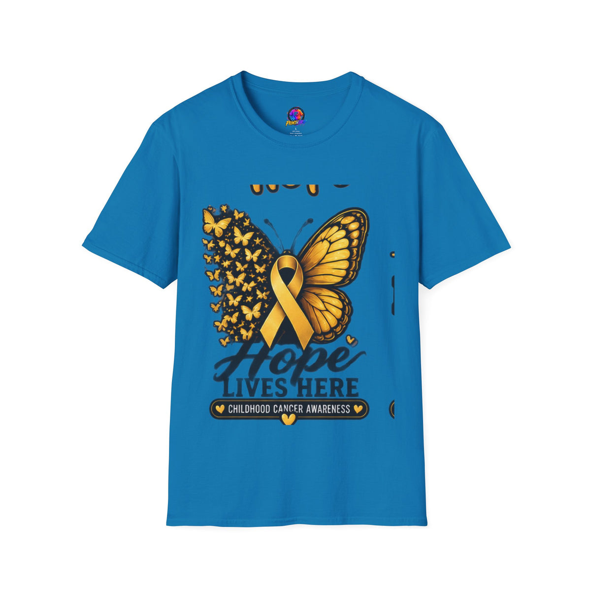 Hope Lives Here Childhood Cancer Awareness T-Shirt
