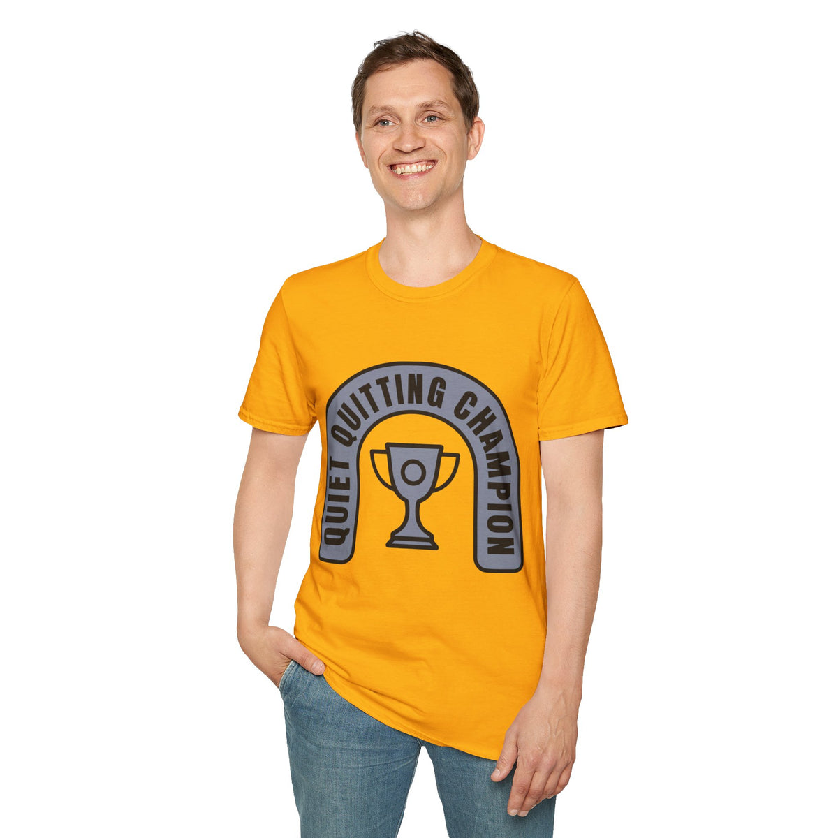 Quiet Quitting Champion T-Shirt — Funny Workplace Trophy Tee - Trending Now - August 2026