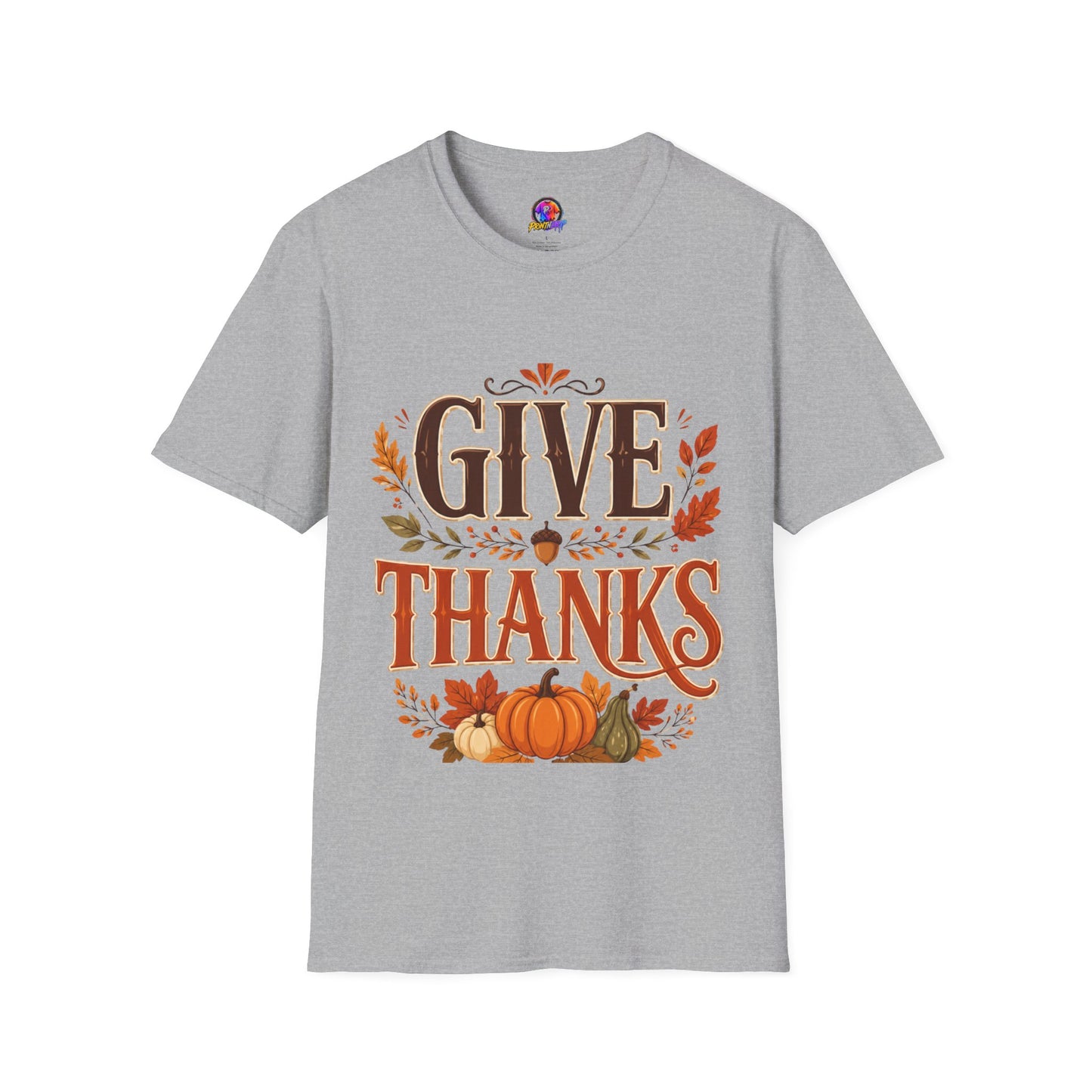 Give Thanks T-Shirt — Autumn Thanksgiving Graphic Tee