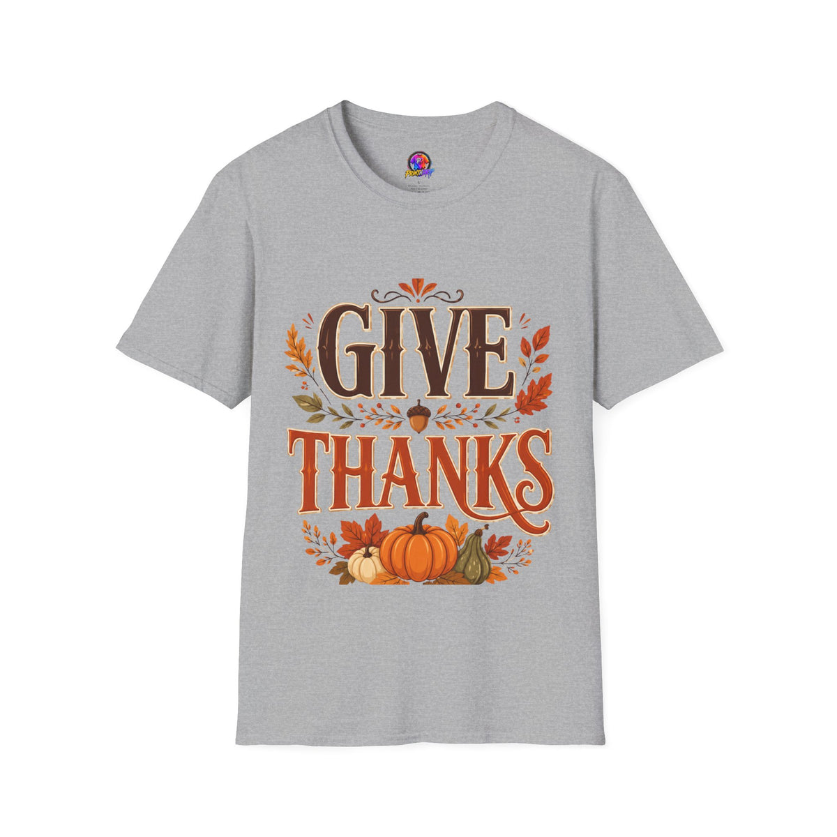 Thanksgiving T-Shirt Give Thanks T-Shirt — Autumn Thanksgiving Graphic Tee