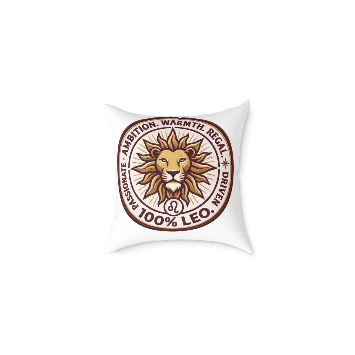 Leo Zodiac Ambition Warmth Square Poly Canvas Pillow
