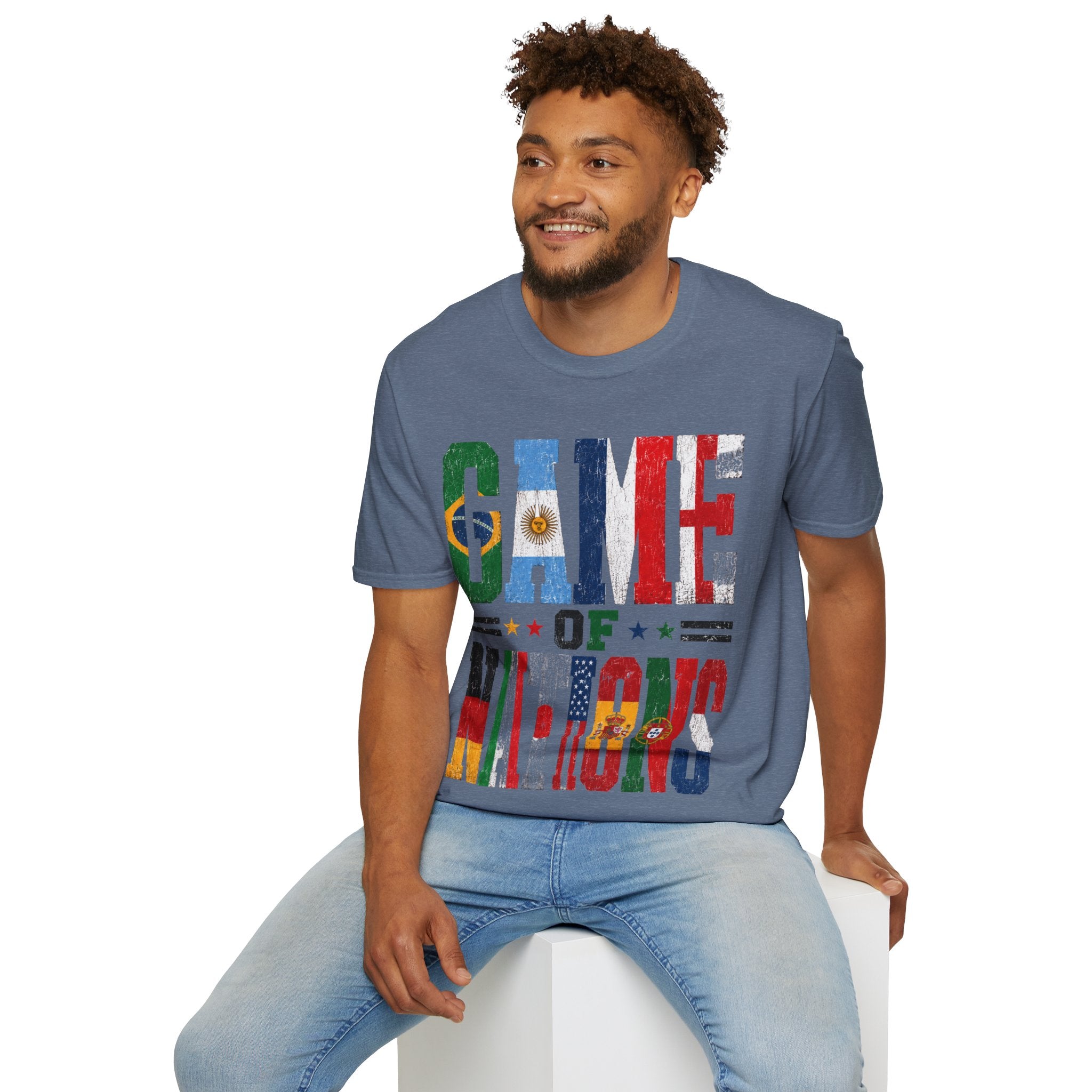 FIFA World Cup 2026 T-Shirt — 'Game of Nations' Vintage Flag Soccer Graphic Tee