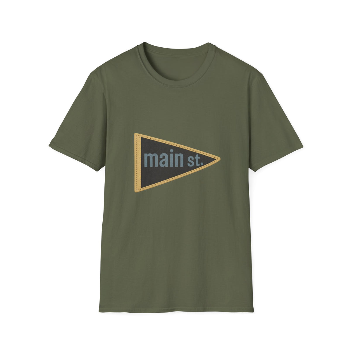 Main St. Triangle Logo T‑Shirt — Vintage Retro Street Sign Graphic Tee - Trending Now - August 2026