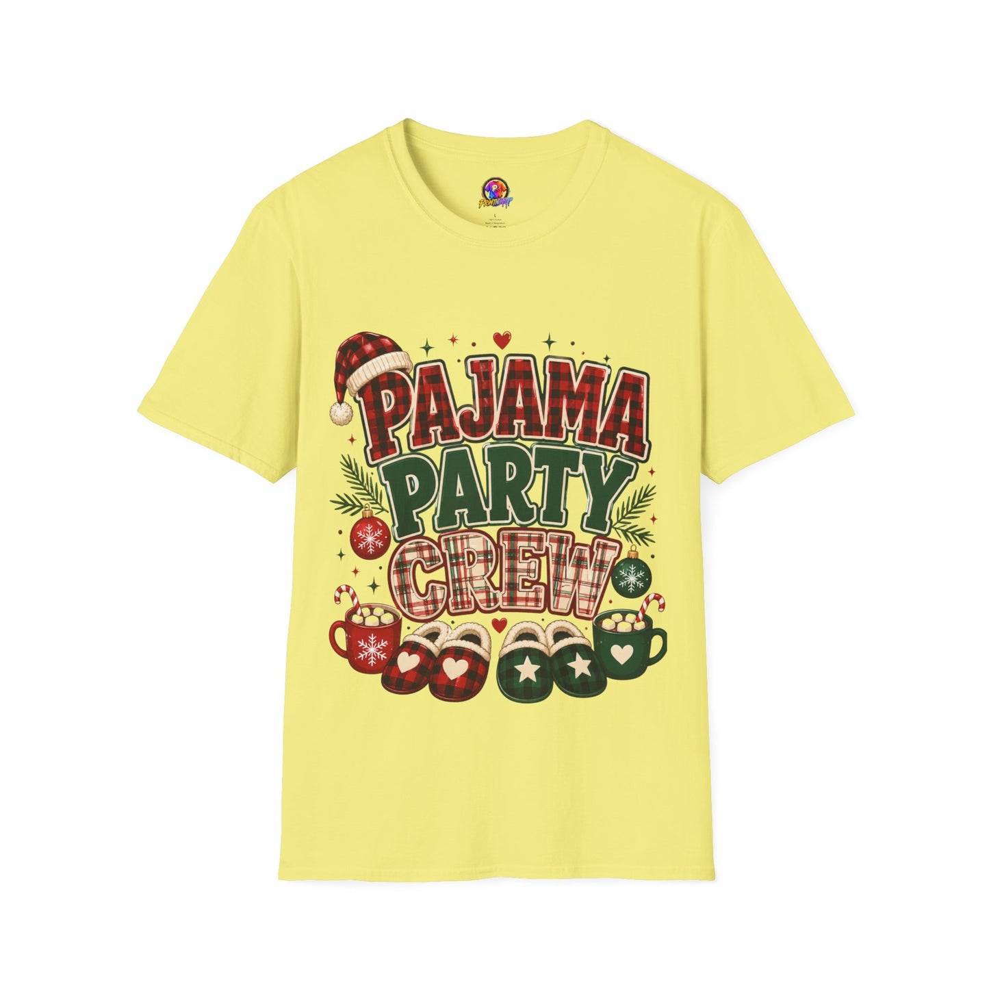 Pajama Party Crew T‑Shirt — Festive Christmas Lounge Tee