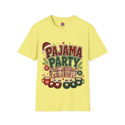 Pajama Party Crew T‑Shirt — Festive Christmas Lounge Tee