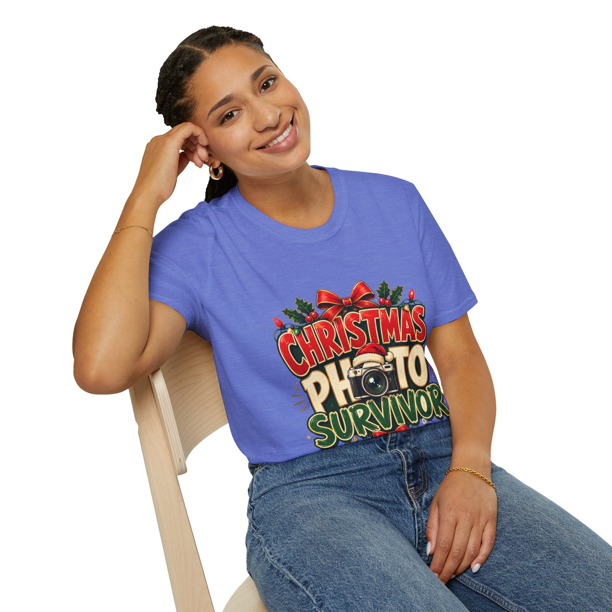 Christmas Photo Survivor T-Shirt — Funny Holiday Graphic Tee
