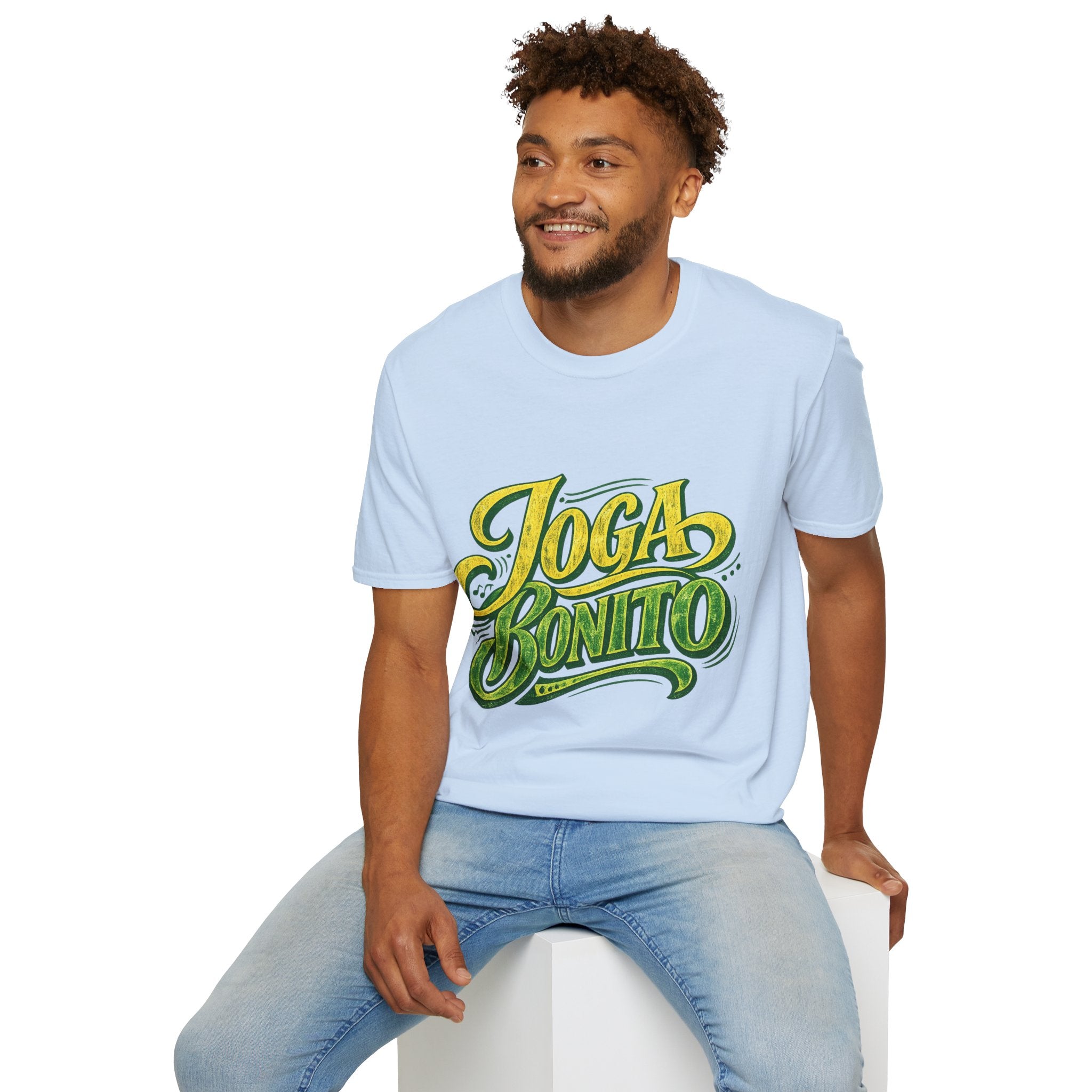 Brazil T-Shirt — 'Joga Bonito' Vintage Soccer Script Tee