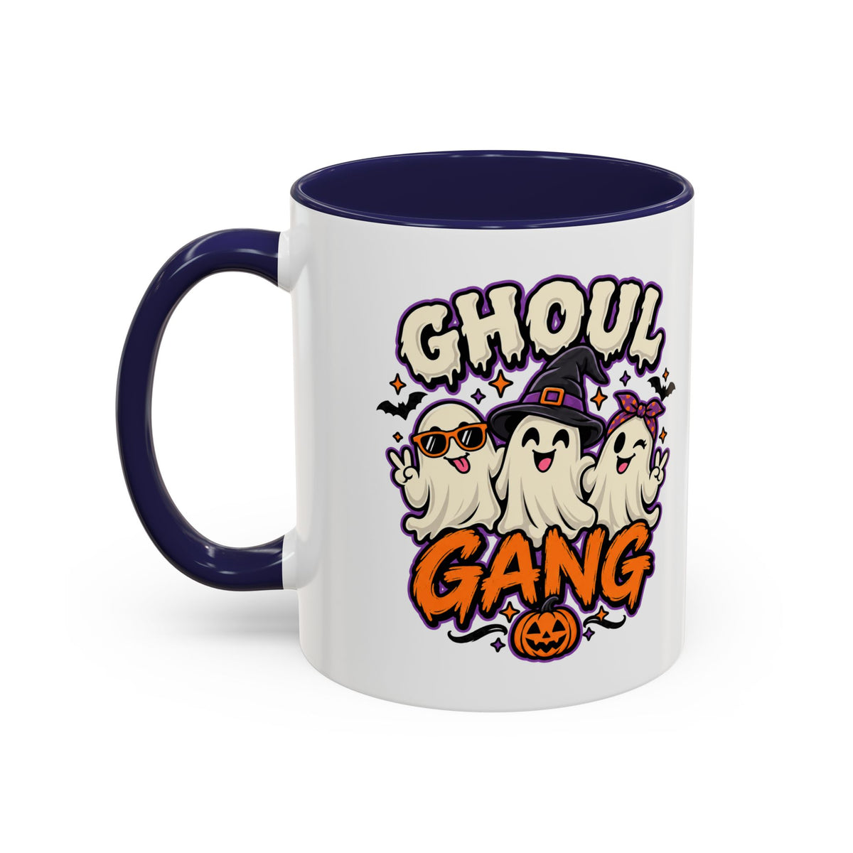 Ghoul Gang Coffee Mug — Cute Halloween Ghosts Accent Mug (11/15oz)