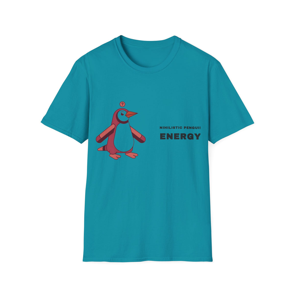 Penguin Energy Graphic T-Shirt — Cute Minimal Chest Pocket Penguin Tee - Trending Now - September 2026