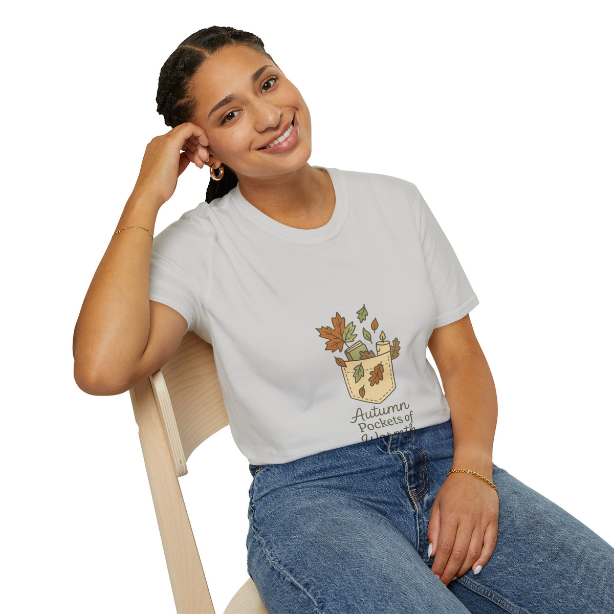 Autumn Pockets of Warmth T-Shirt — Fall Leaves Cozy Graphic Tee - Trending Now - October 2026