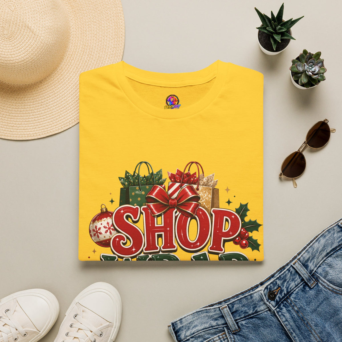 Christmas 'Shop Wrap Repeat' T-Shirt
