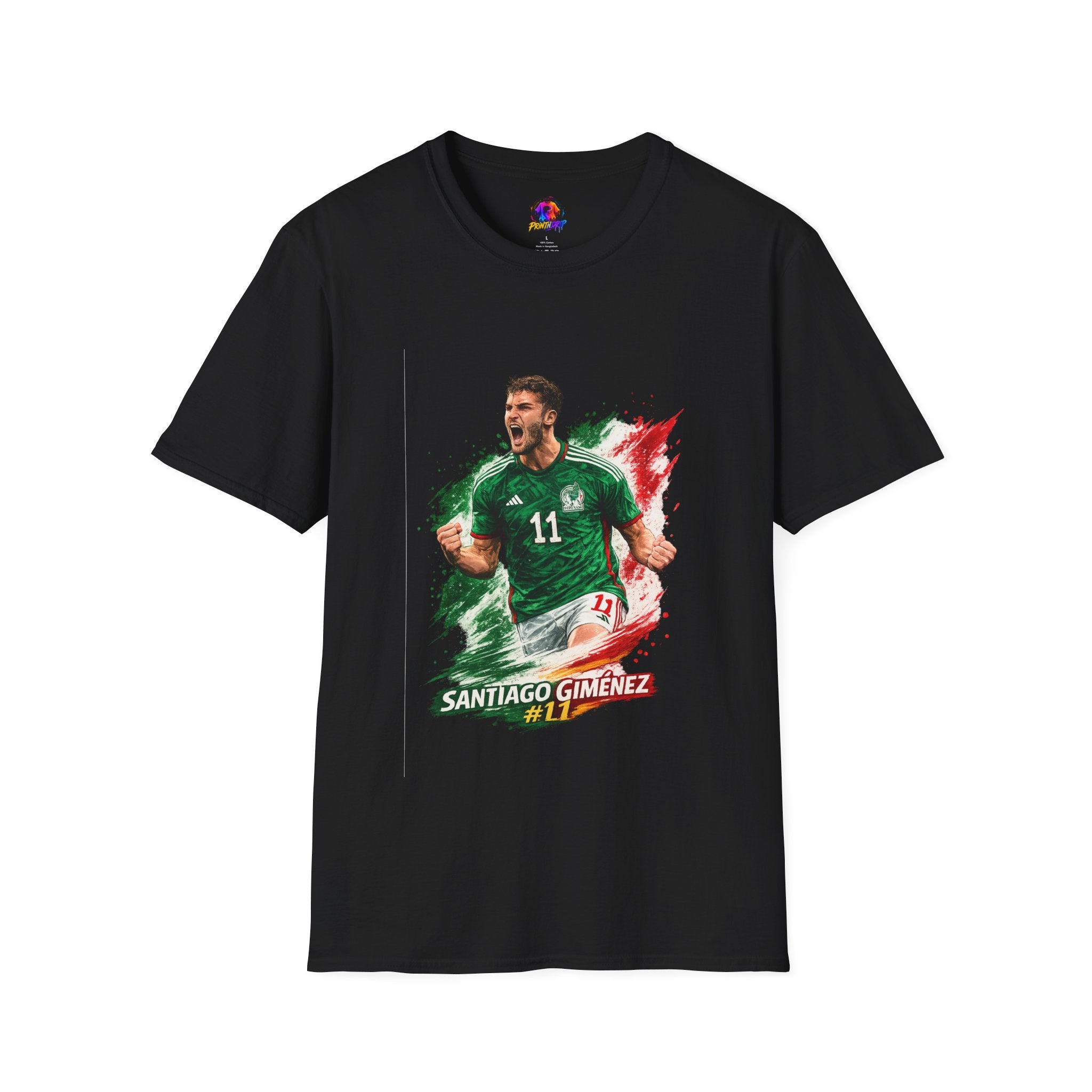 Mexico Soccer Jersey T-Shirt — Santiago Giménez Mexico #11 Fan Tee