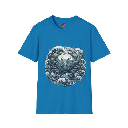 Crab and Waves Graphic T-Shirt — Coastal Oceanic Nautical Tee