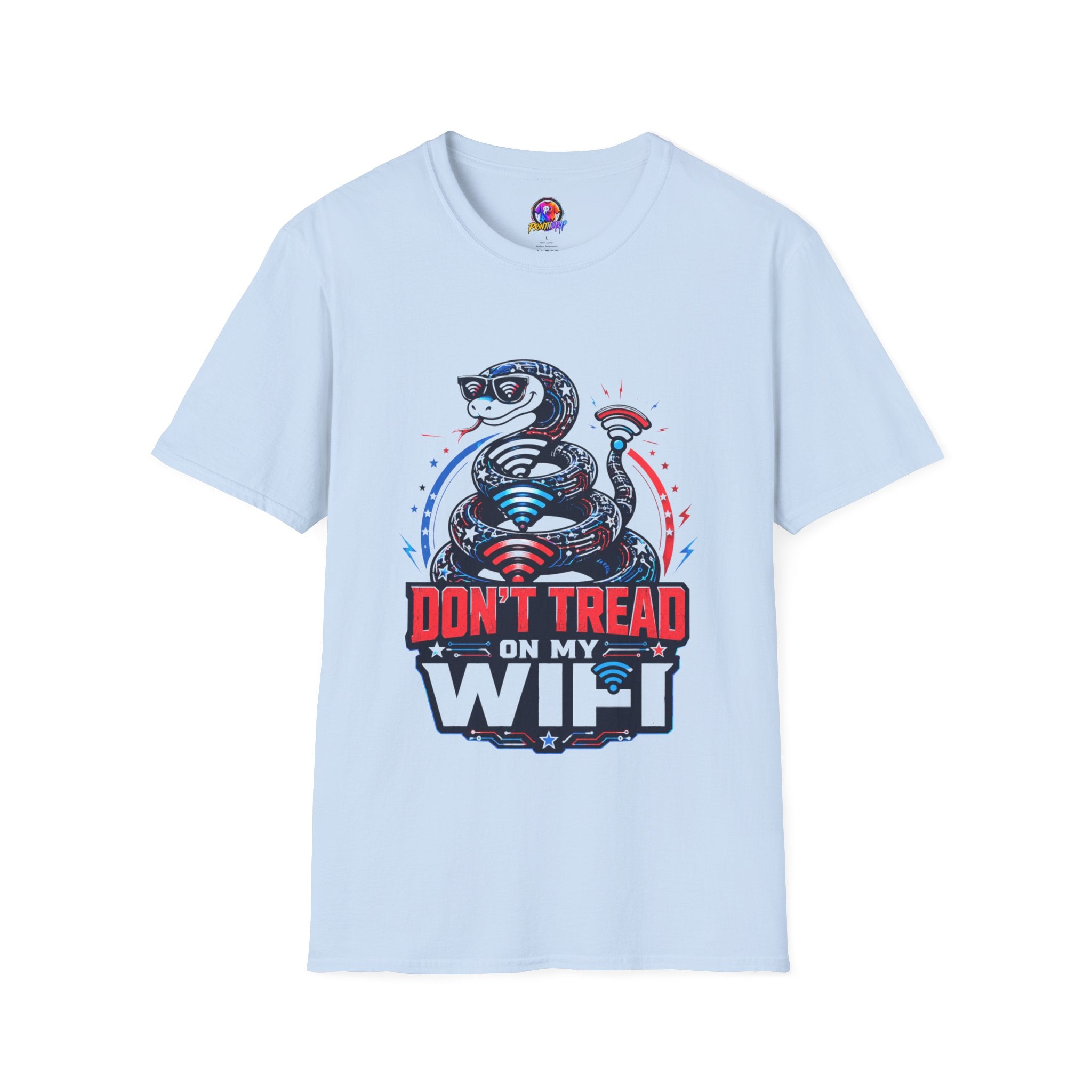 Don’t Tread on My WiFi T-Shirt — Patriotic Gadsden Snake WiFi Tee