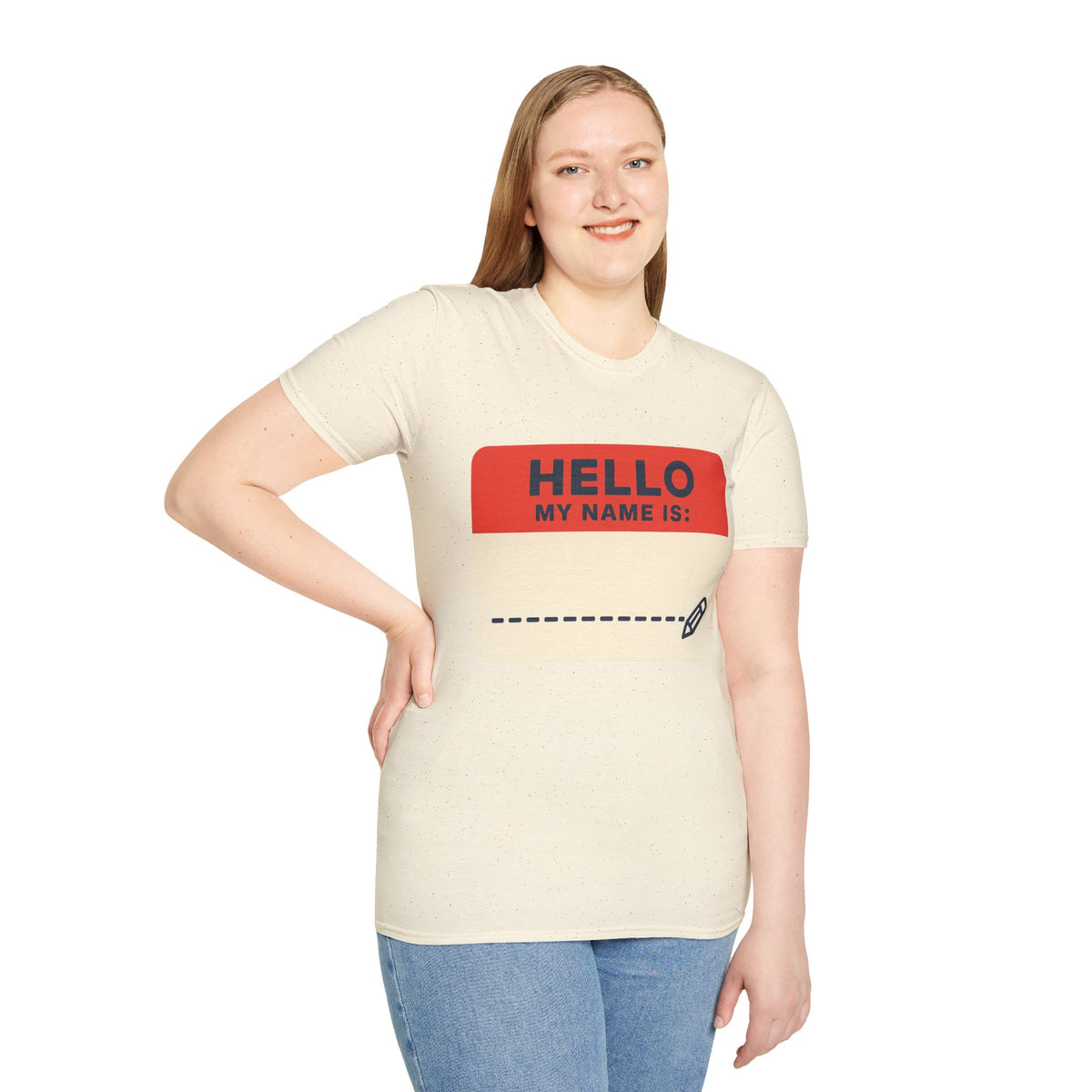 Hello My Name Is Name Tag T-Shirt — Funny Novelty Graphic Tee - Trending Now - August 2026