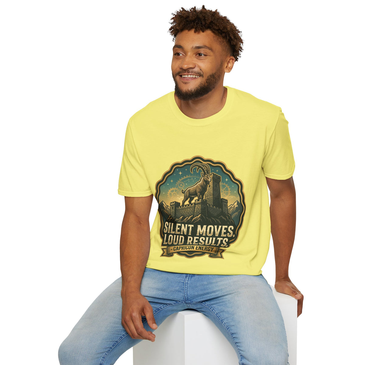 Capricorn Energy T-Shirt — "Silent Moves, Loud Results" Zodiac Tee