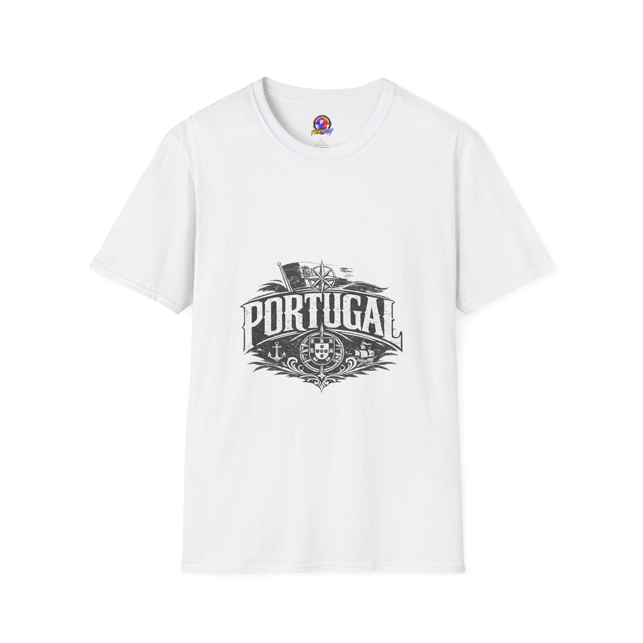Portugal Vintage Compass T-Shirt — Nautical Travel Souvenir