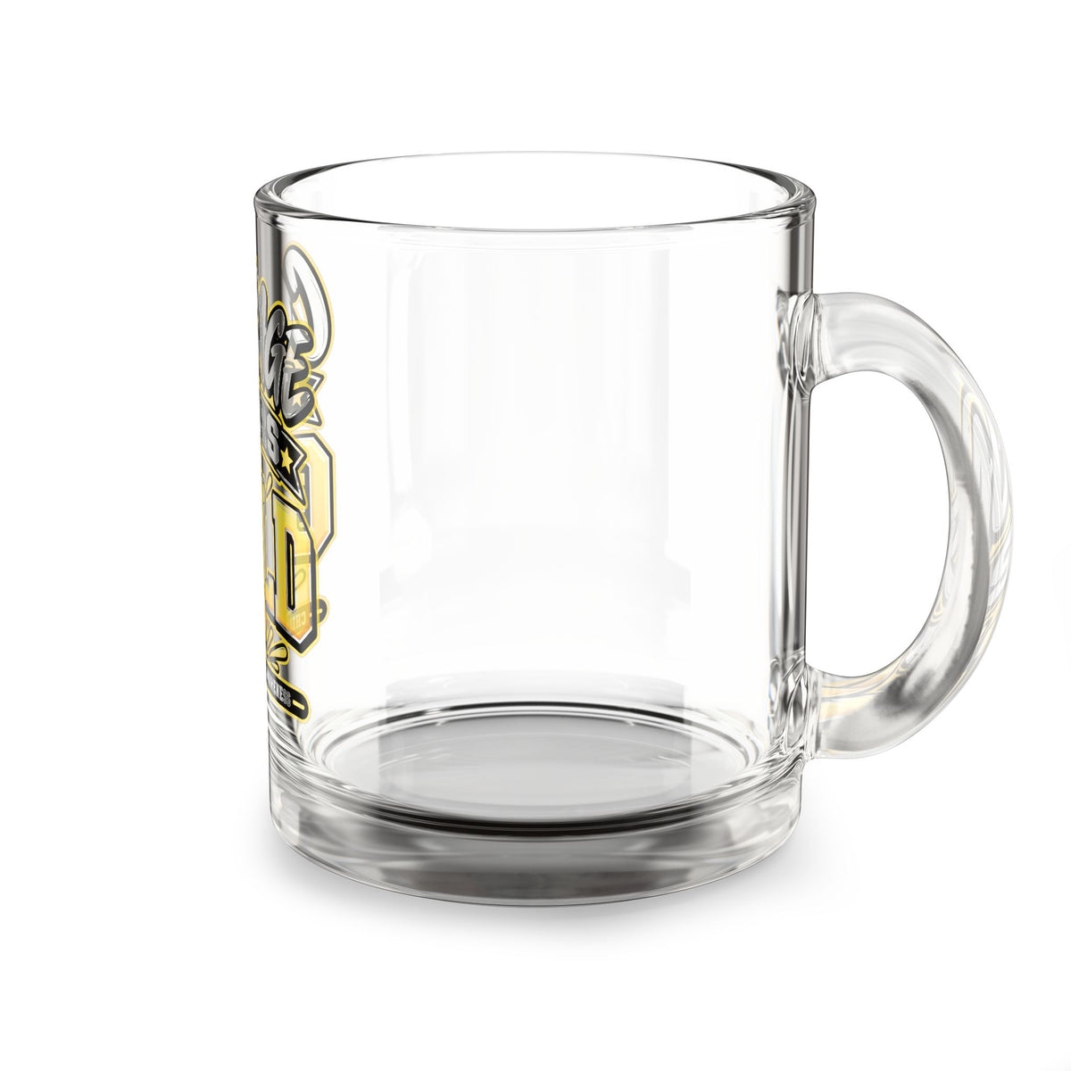 Courage Wears Gold 10oz Glass Mug — Childhood Cancer Awareness
