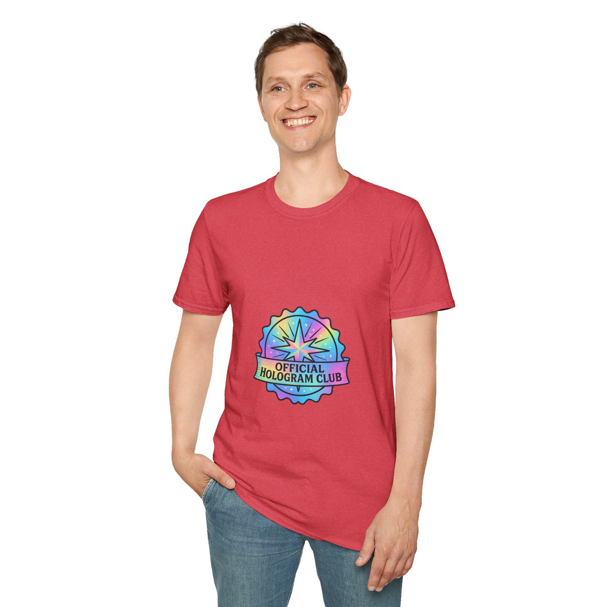 Official Hologram Club Rainbow Holographic T-Shirt - Trending Now - October 2026