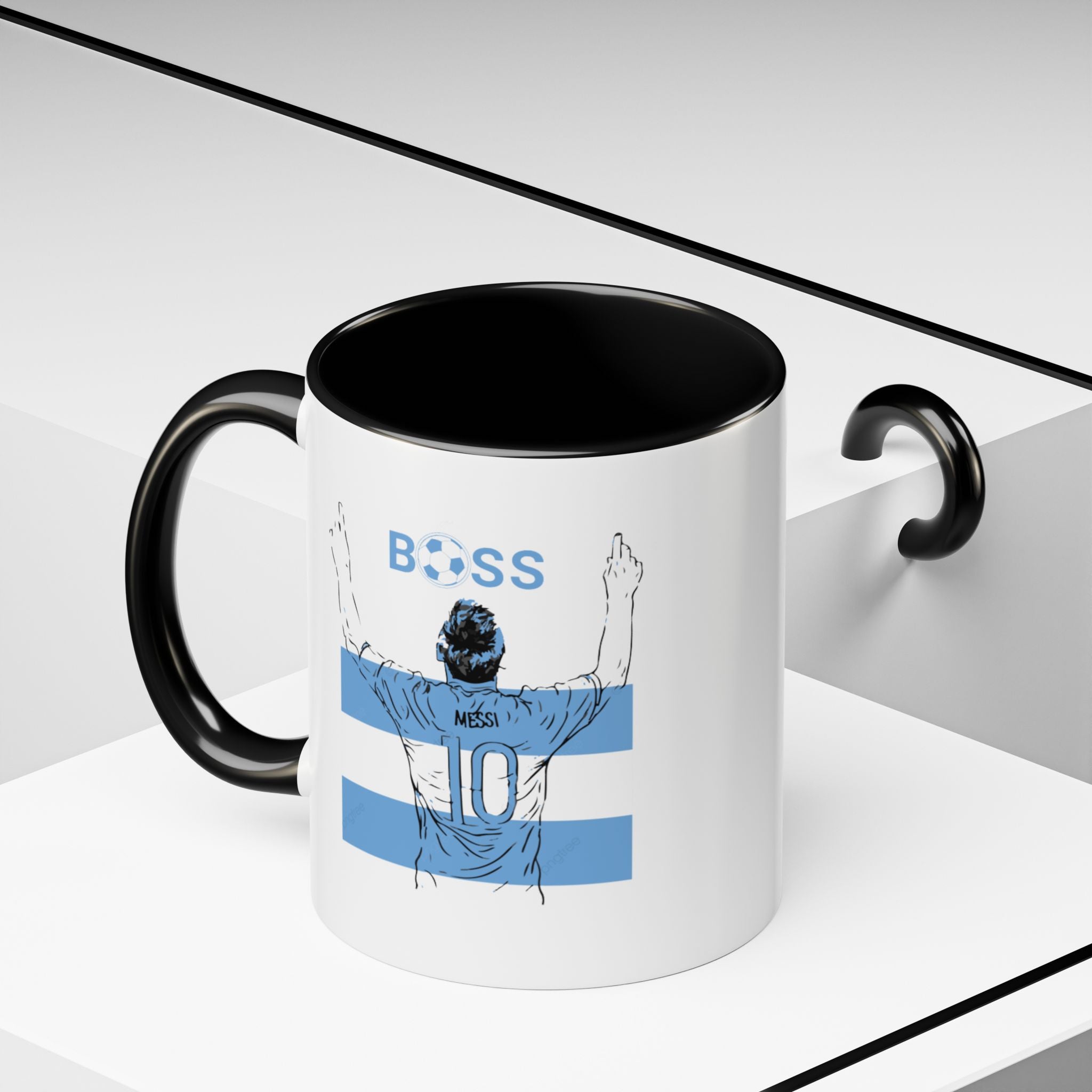 Boss Soccer Player Accent Coffee Mug —