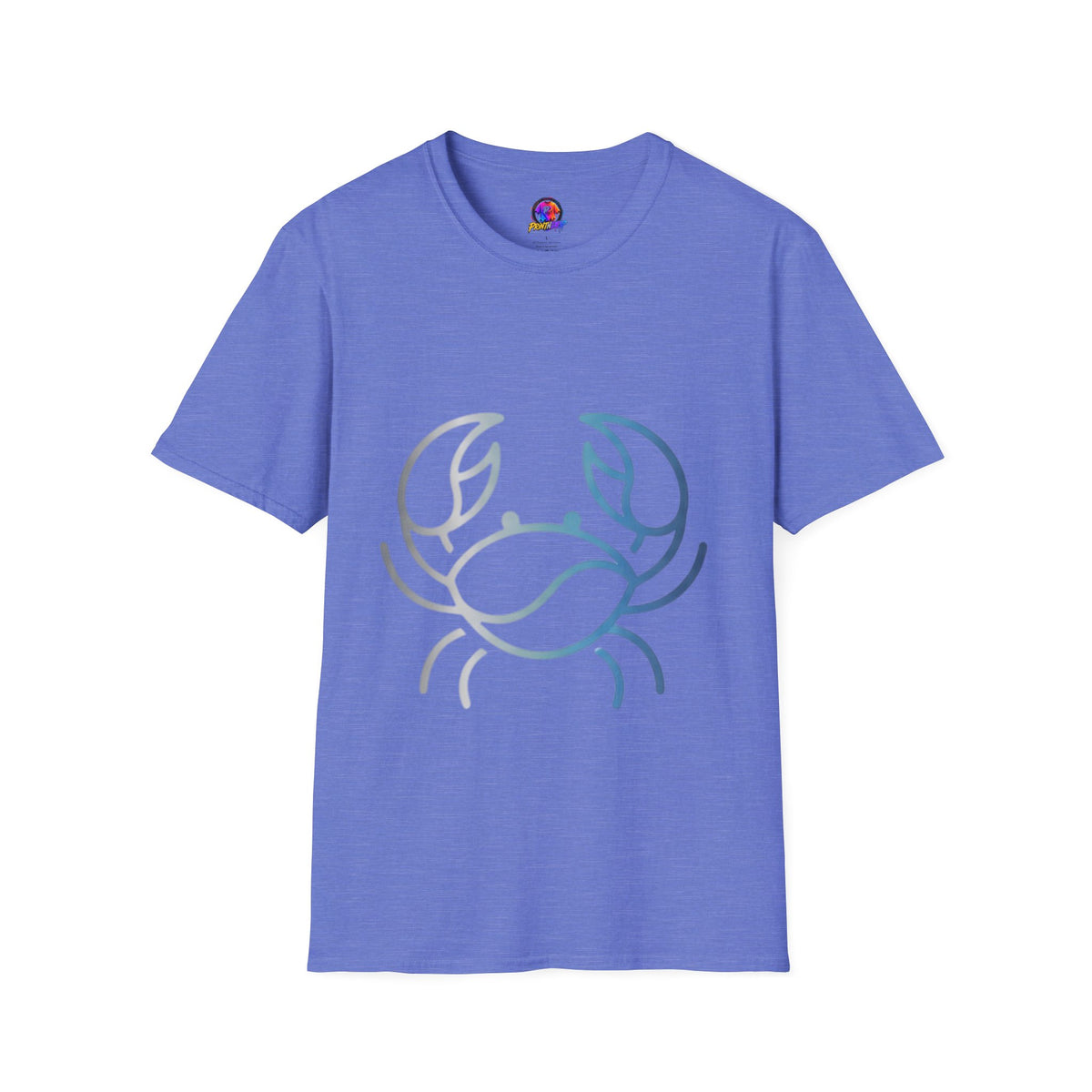 Cancer Zodiac Crab Graphic T-Shirt — Minimal Coastal Zodiac Summer Tee