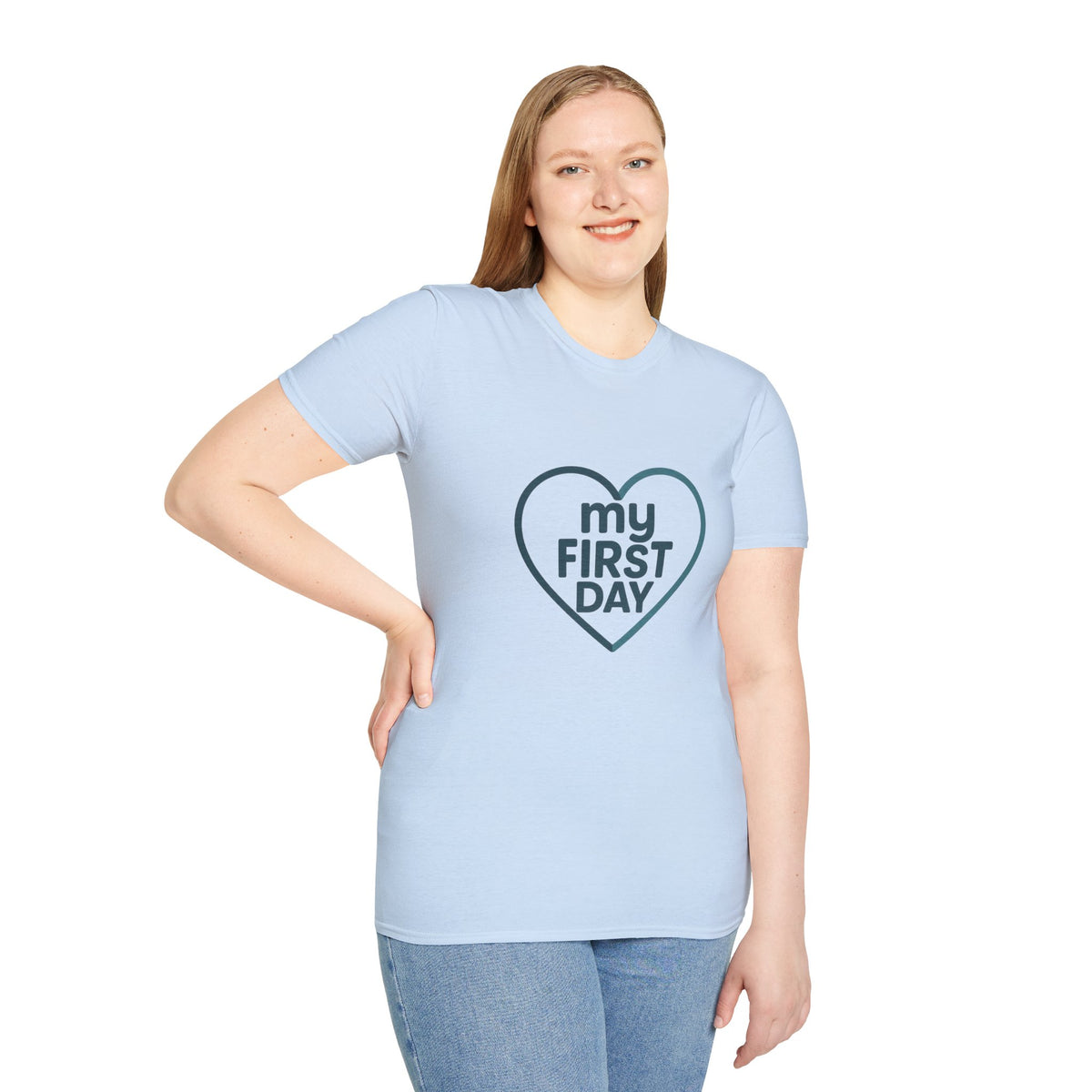 T-Shirt — Minimal Heart 'my first day' Graphic Tee, New Mom Gift - Trending Now - August 2026