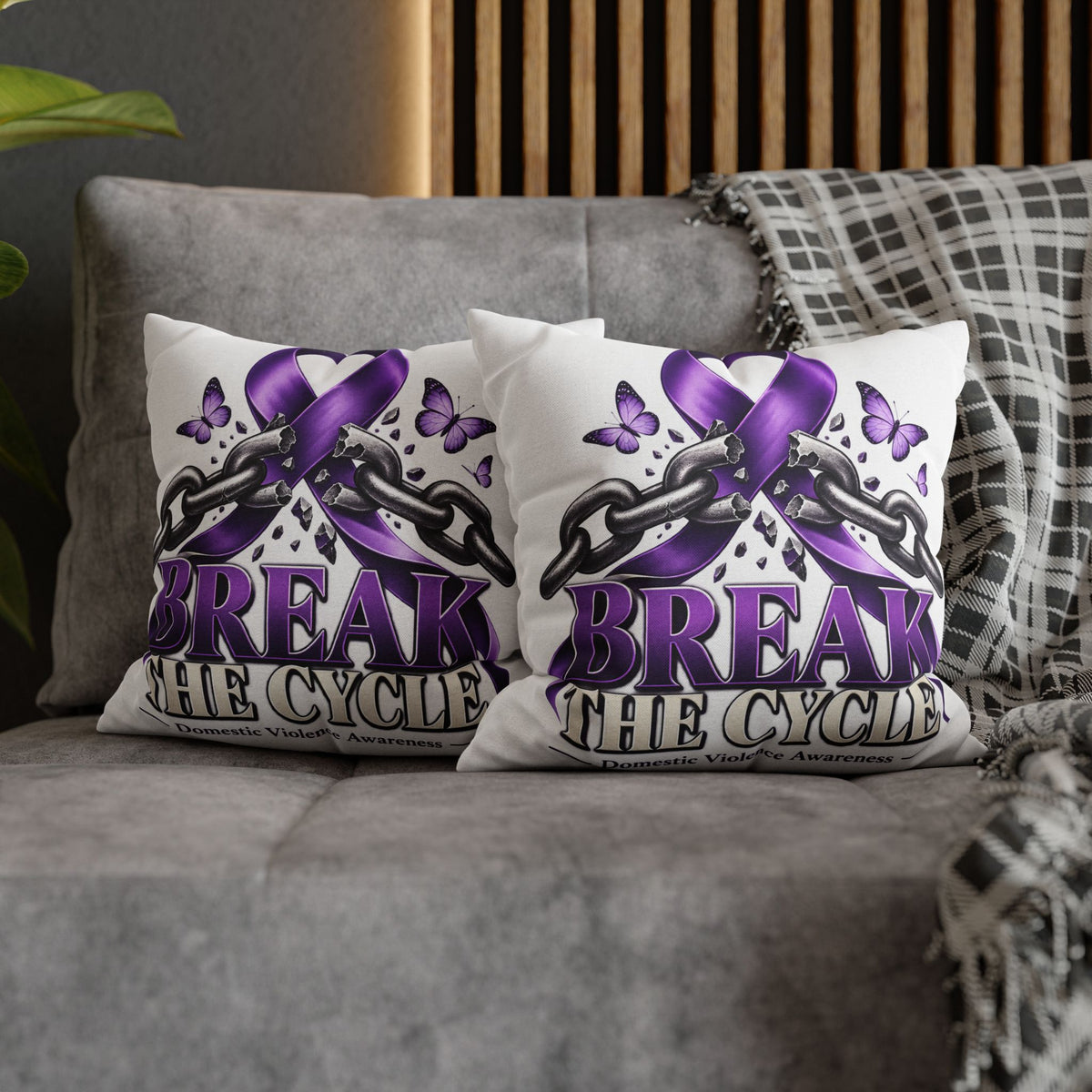 Break the Cycle Domestic Violence Awareness Pillow