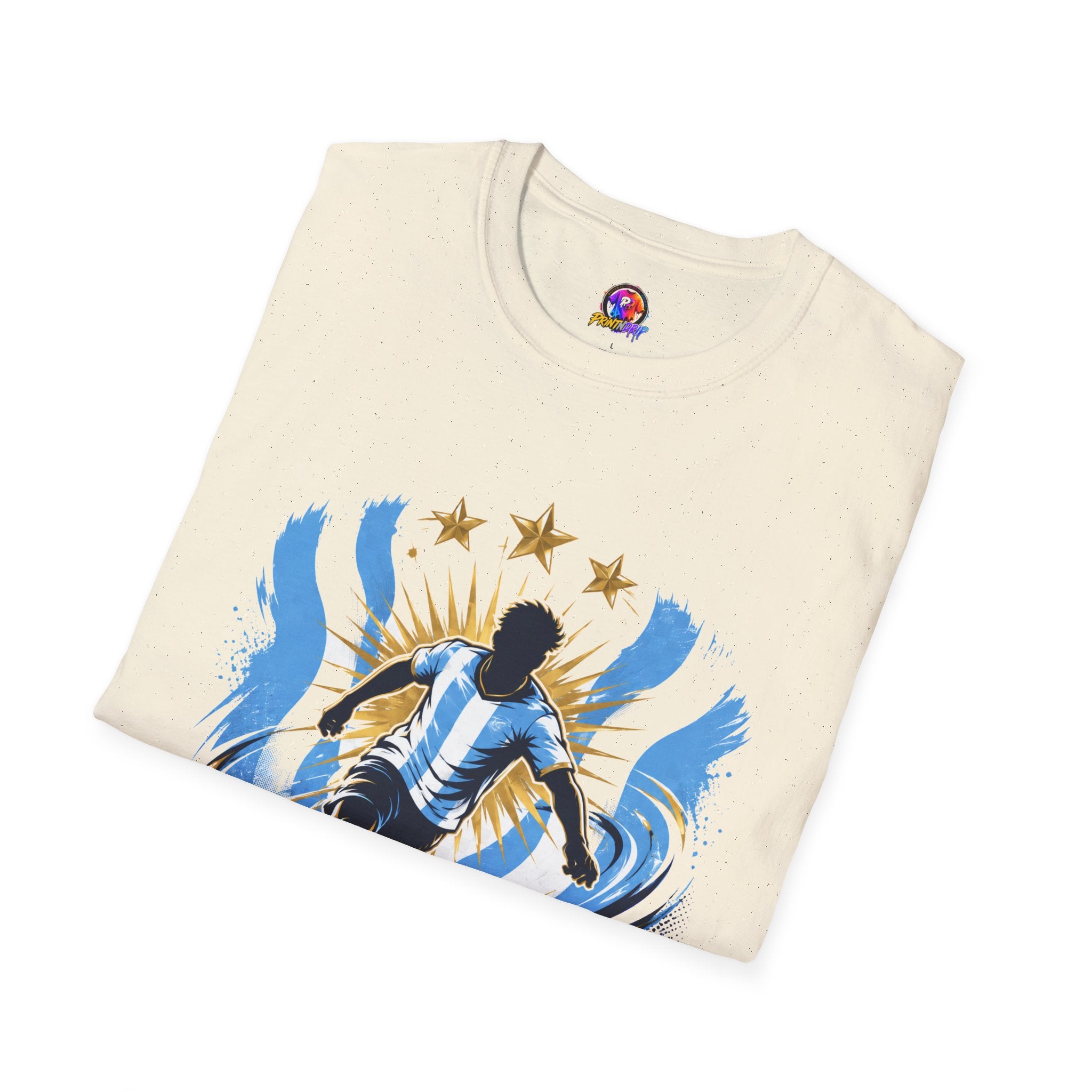 Argentina Sky Blue Magic Soccer T-Shirt — Argentinian Football Player Graphic Tee