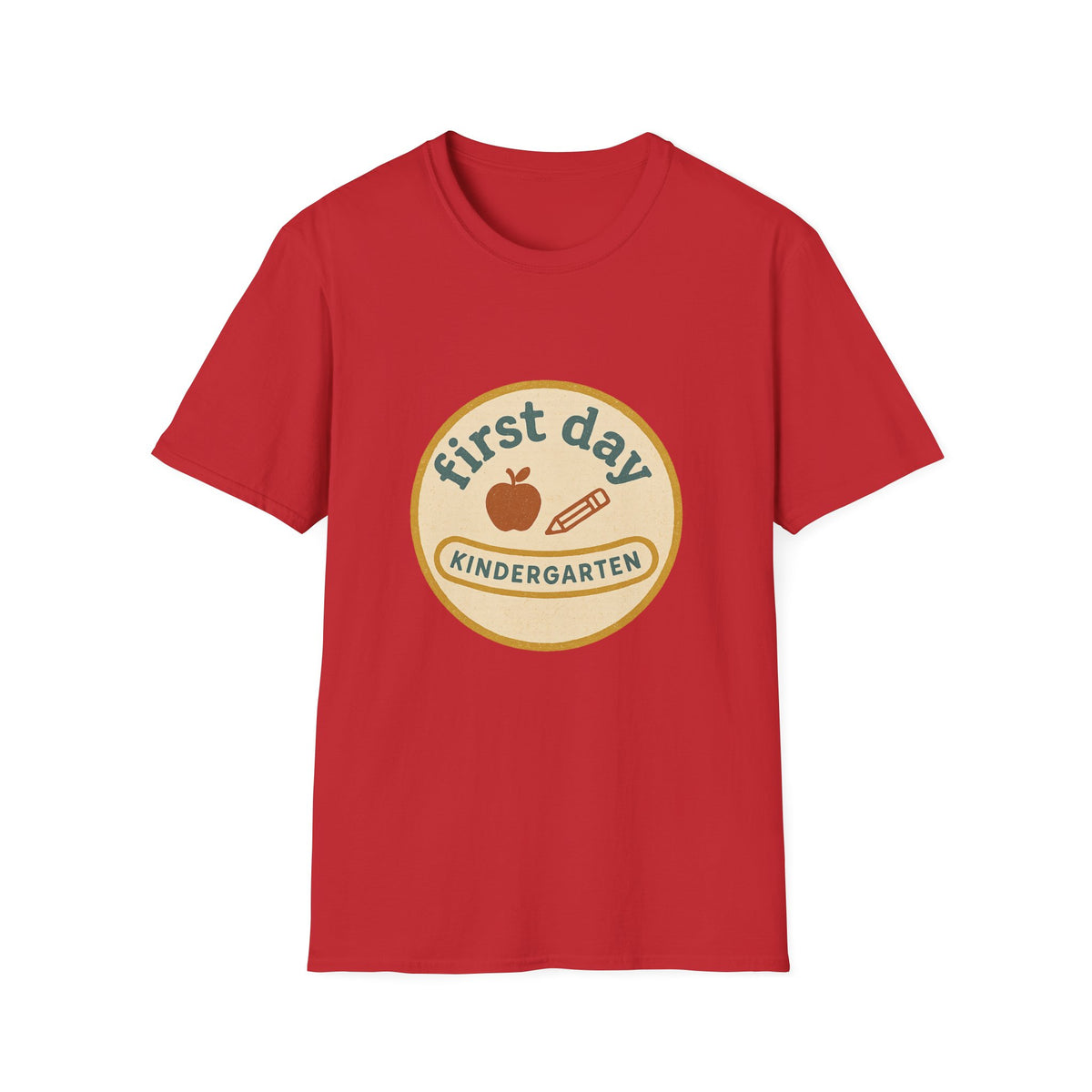 First Day Kindergarten Badge T-Shirt — Cute Back-to-School Tee for Teachers & Parents - Trending Now - August 2026