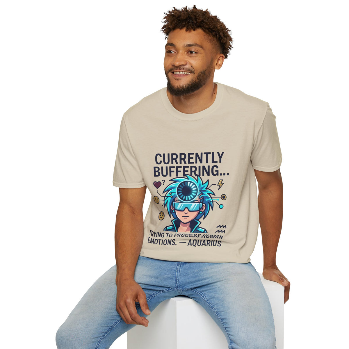 Currently Buffering T-Shirt — Funny Aquarius Zodiac Tee