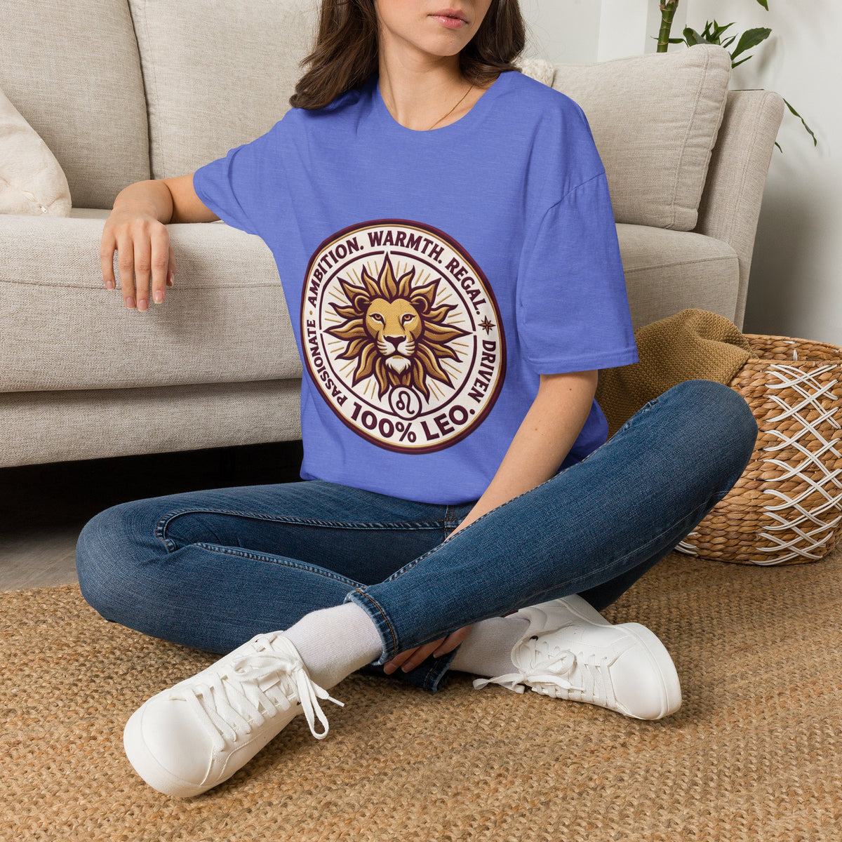 Leo Zodiac Lion T-Shirt — Ambition, Warmth & Regal Pride Graphic Tee