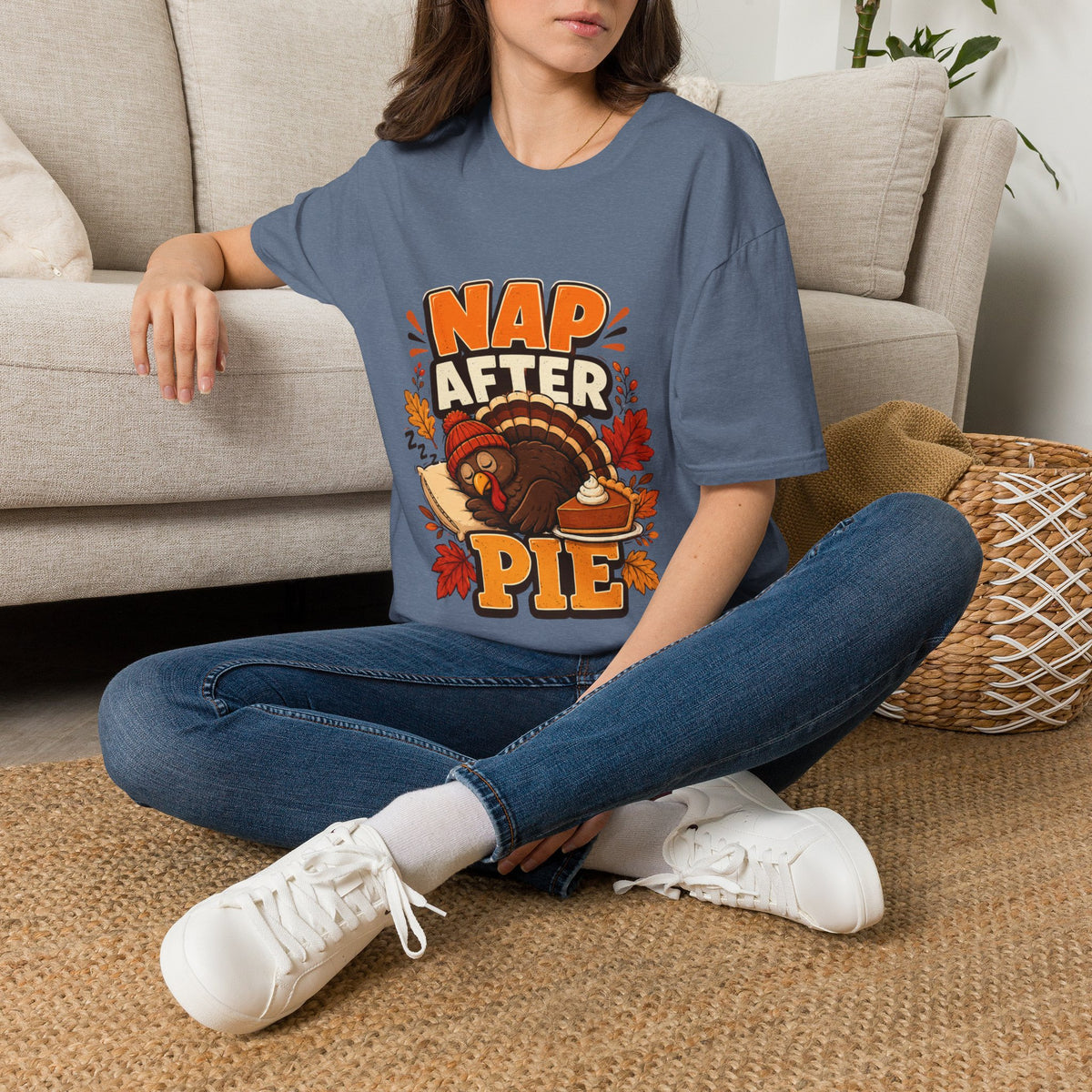 Thanksgiving T-Shirt Nap After Pie T-Shirt — Funny Thanksgiving Turkey Tee