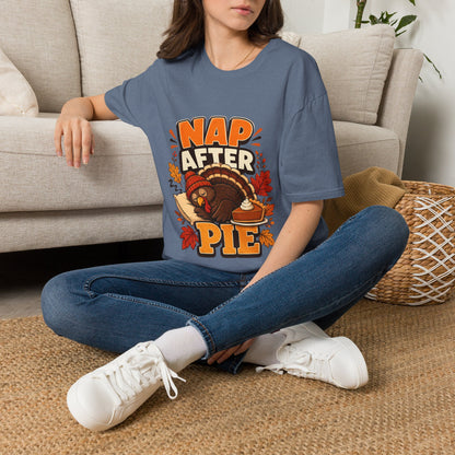 Nap After Pie T-Shirt — Funny Thanksgiving Turkey Tee