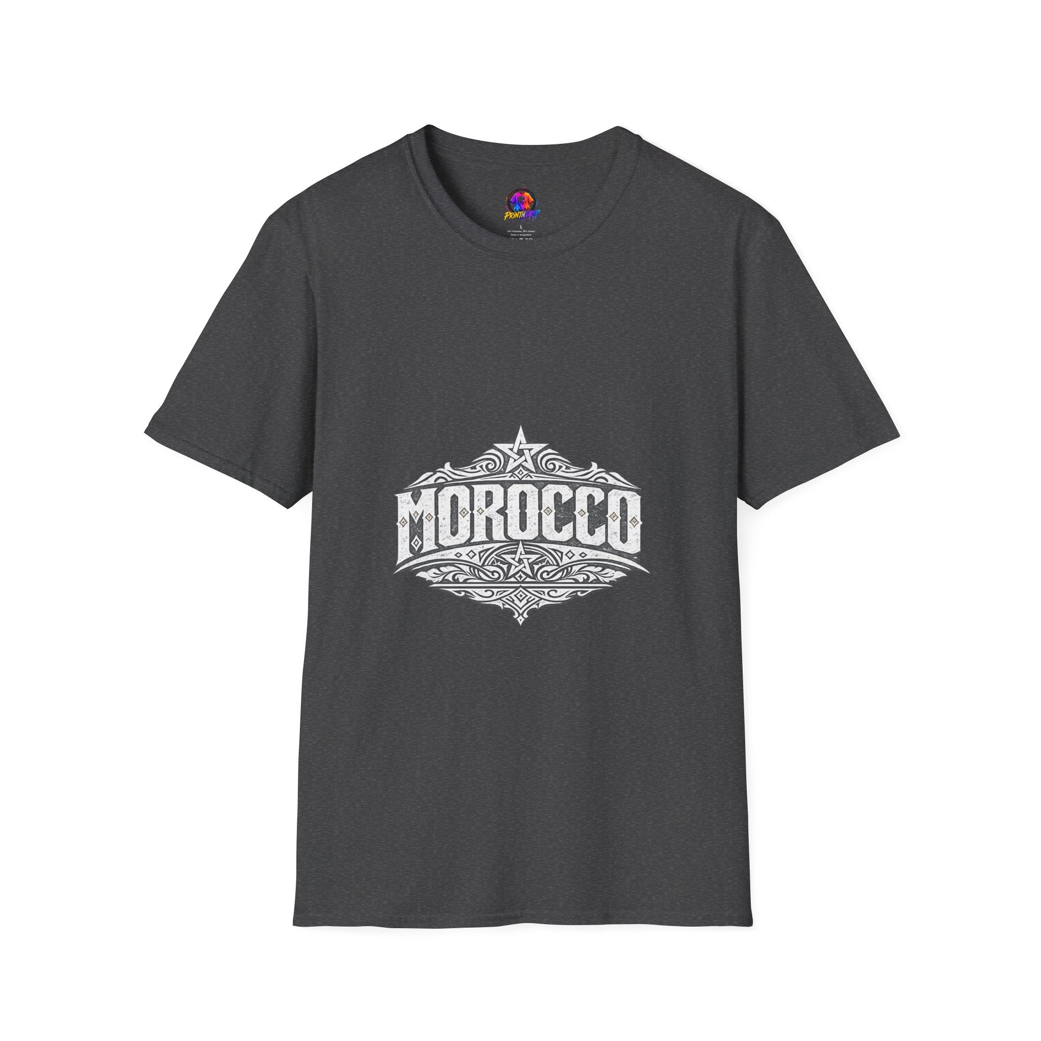 Morocco Vintage Graphic T-Shirt — Travel Tee with Ornamental Crest