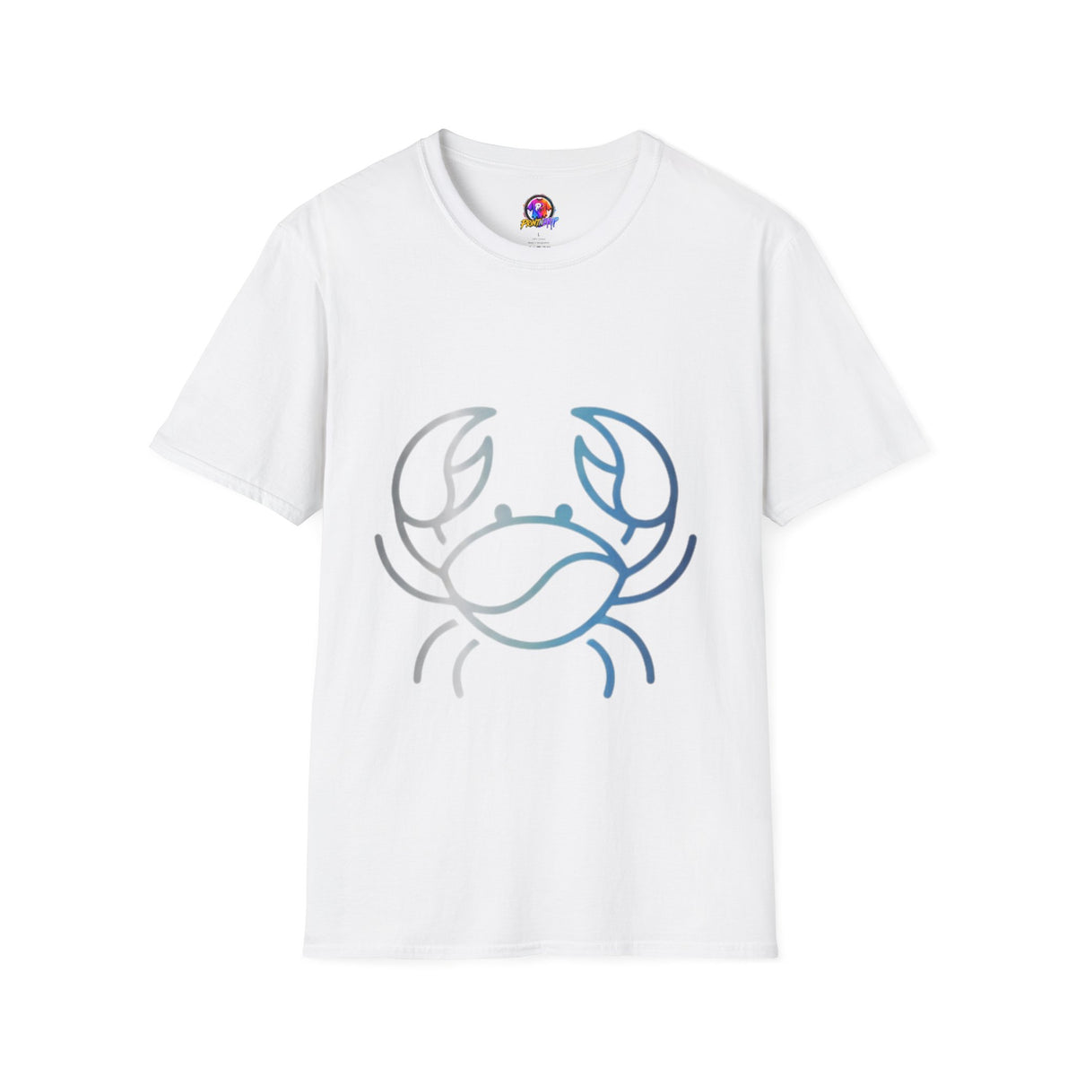 Cancer Zodiac Crab Graphic T-Shirt — Minimal Coastal Zodiac Summer Tee