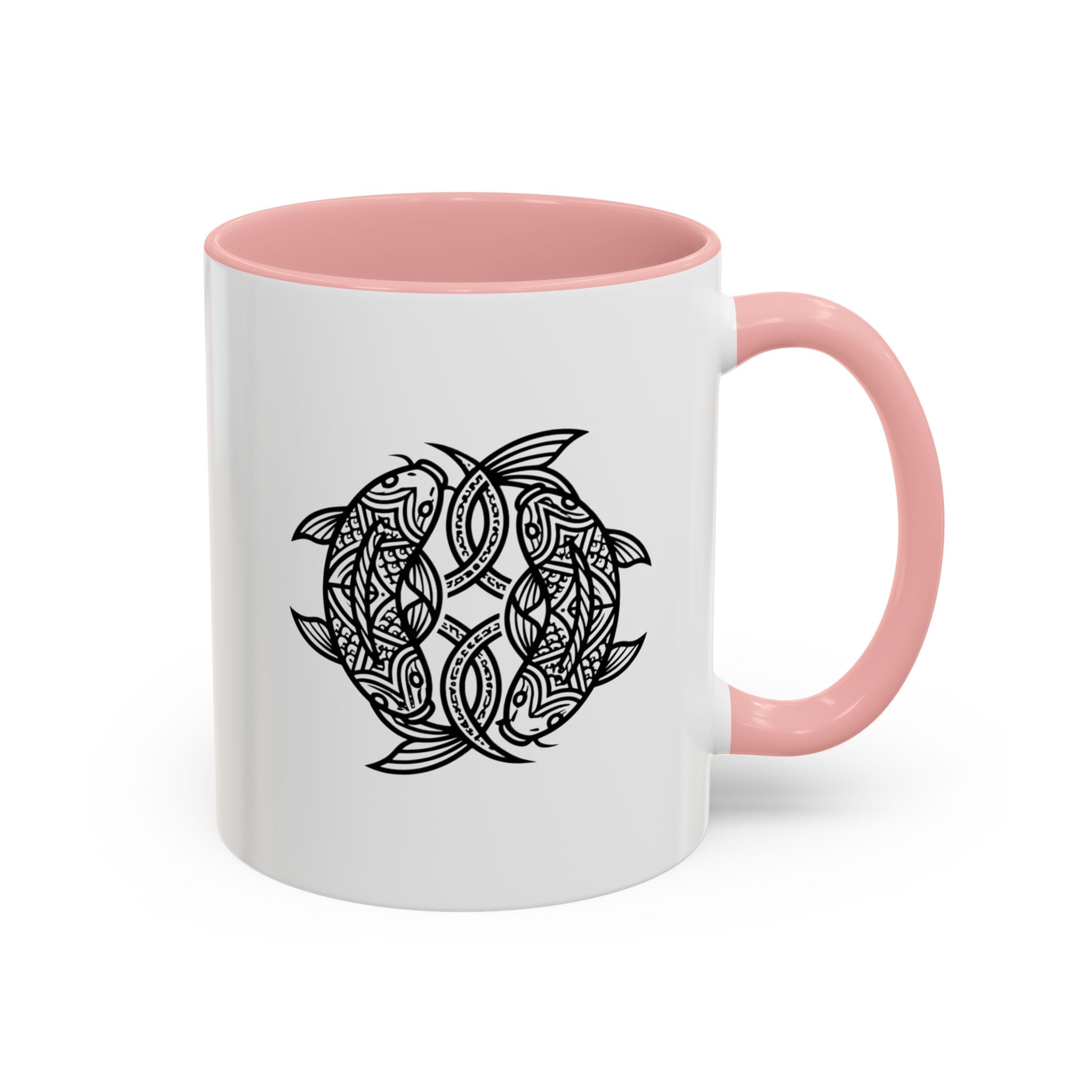 Celtic Knot Dolphin Coffee Mug — Black Accent Ceramic Mug