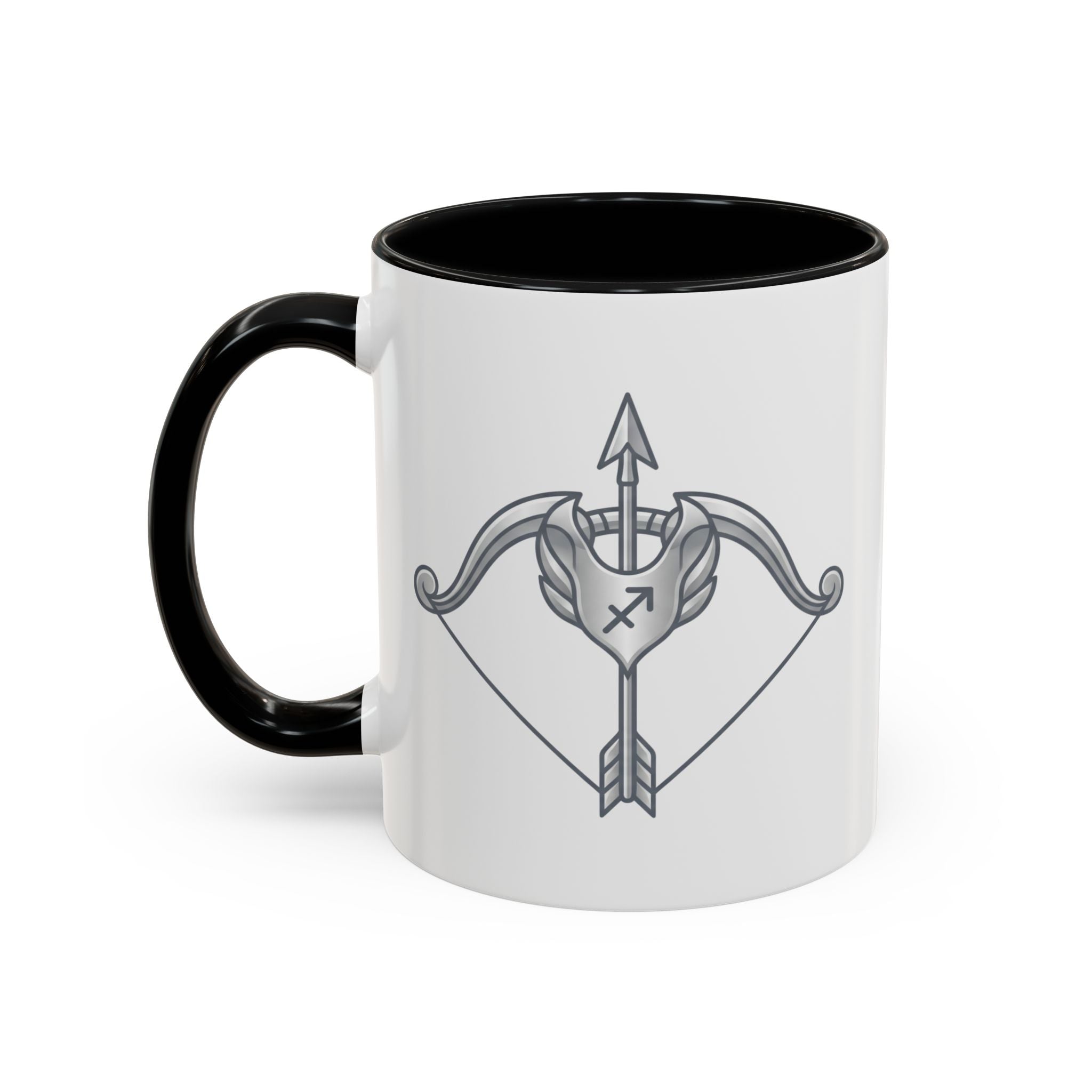 Sagittarius Bow & Arrow Accent Coffee Mug – Zodiac Sagittarius Astrology Gift