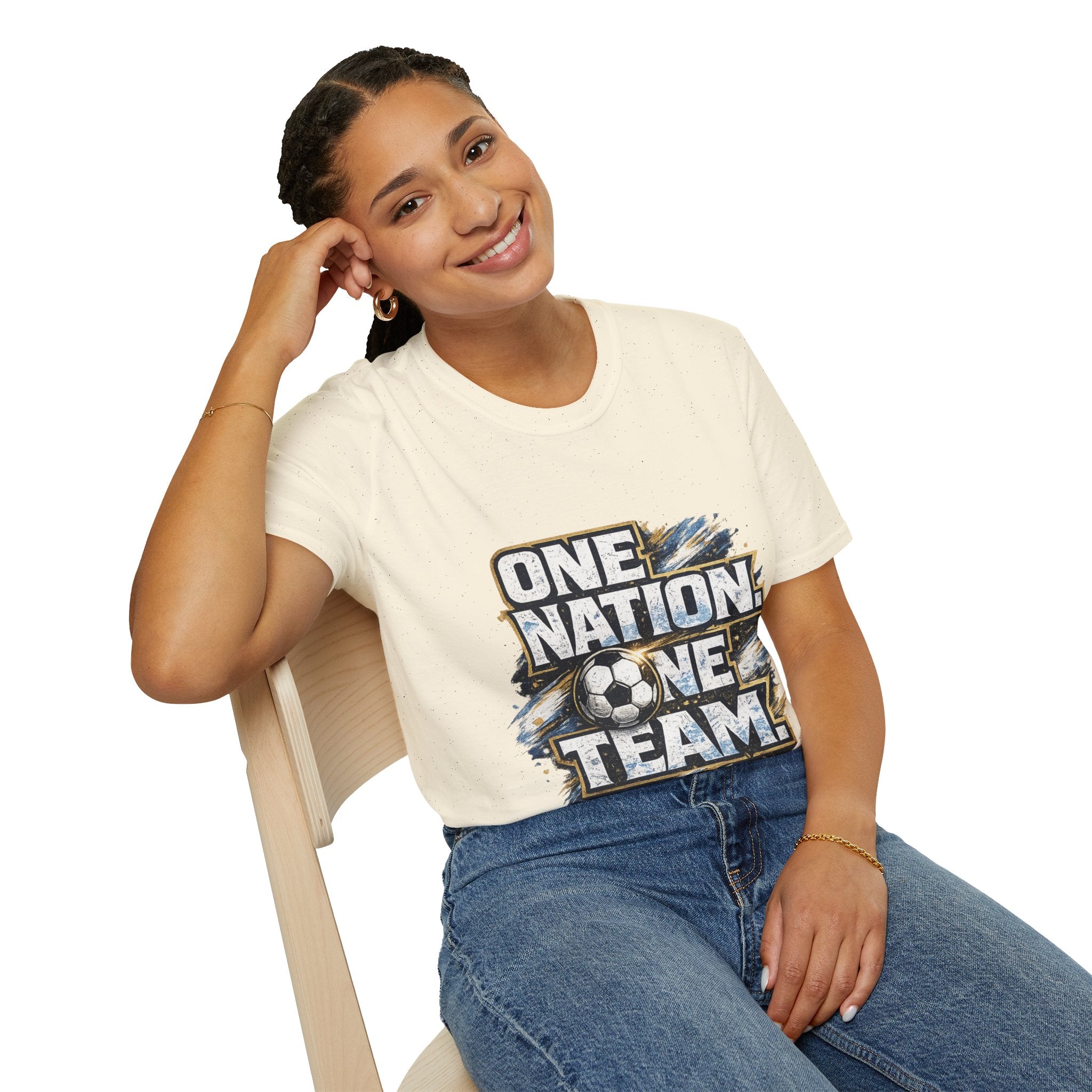 One Nation One Team Soccer T-Shirt — Supportive Fan Tee