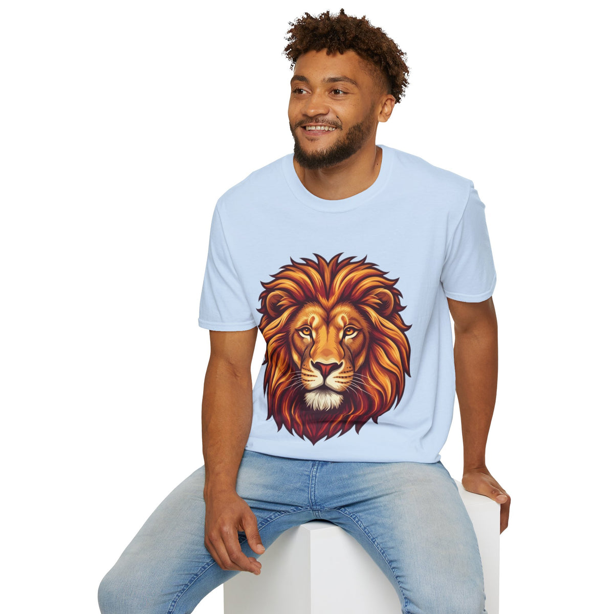 Leo Zodiac Lion Face T-Shirt — Majestic Lion Head Graphic Tee