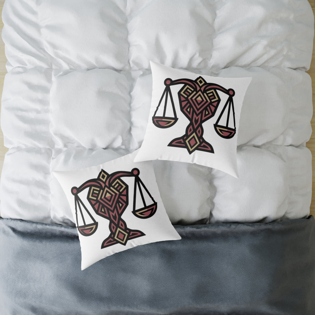 Libra Zodiac Balance Pillow Square Poly Canvas Pillow