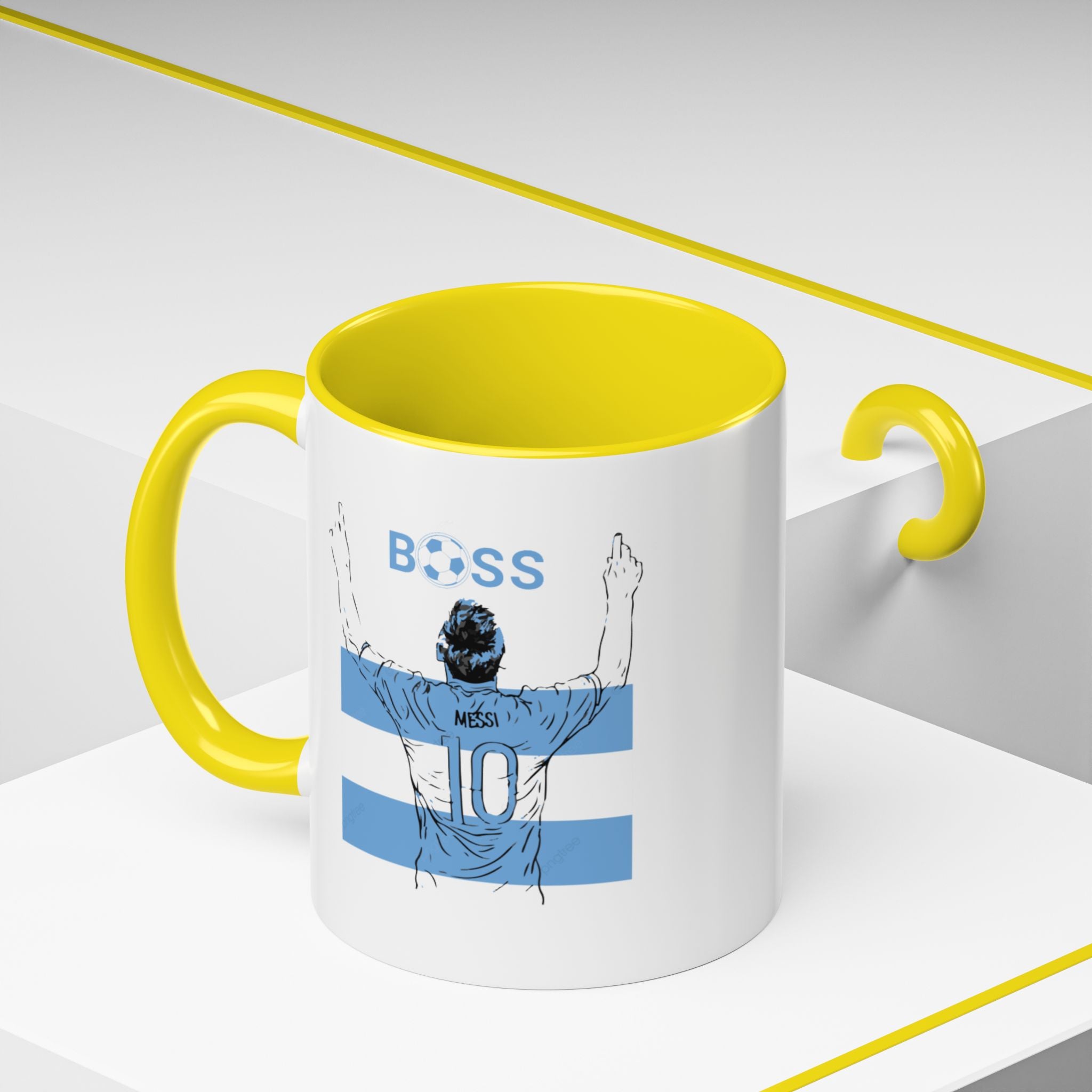 Boss Soccer Player Accent Coffee Mug —