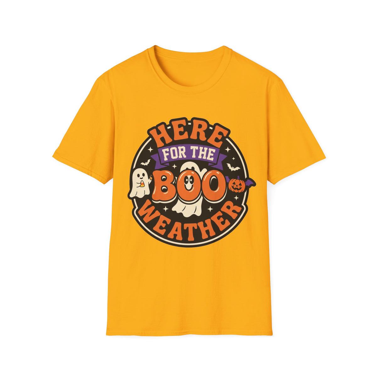 Halloween 'Here for the Boo Weather' T-Shirt - Trending Now - August 2026