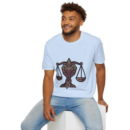Libra Scales T-Shirt — Geometric Zodiac Libra Tee