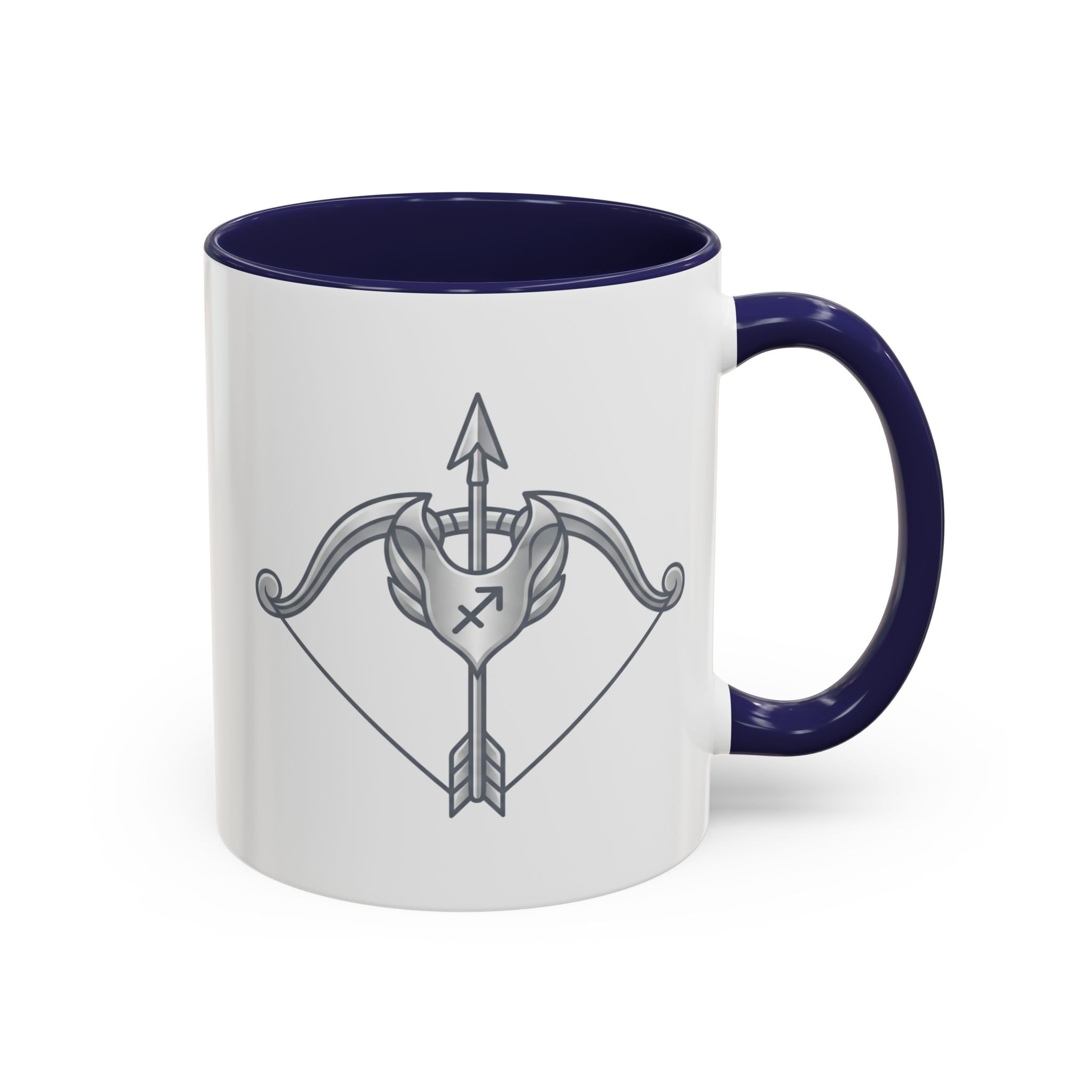 Sagittarius Bow & Arrow Accent Coffee Mug – Zodiac Sagittarius Astrology Gift