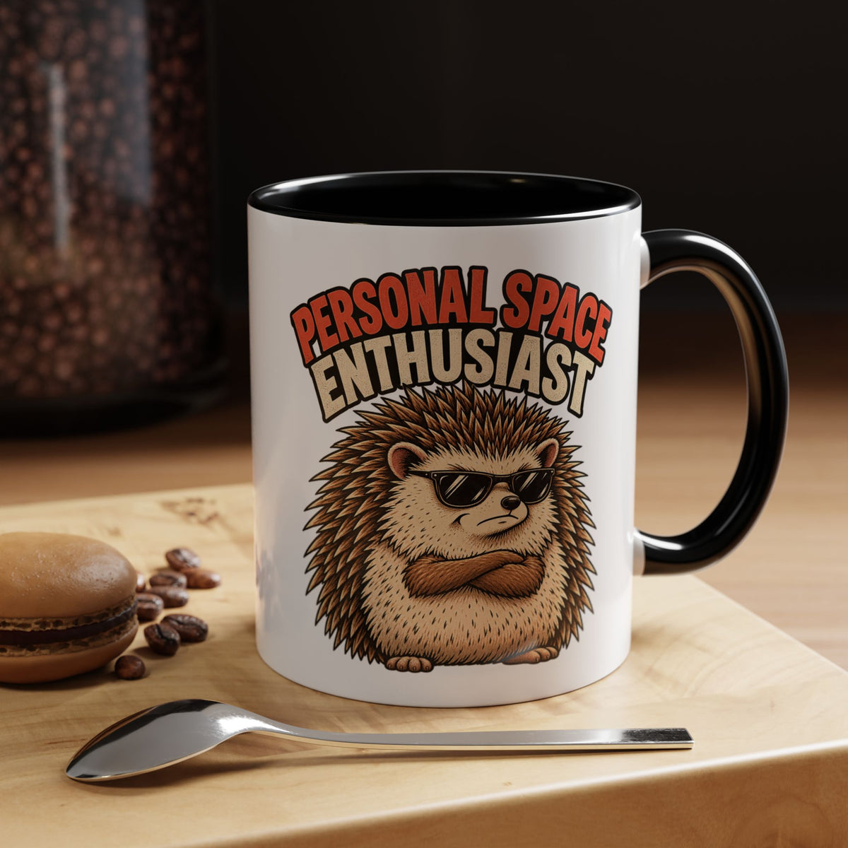 Funny And Witty "Personal Space Enthusiast" Accent Coffee Mug (11, 15oz)