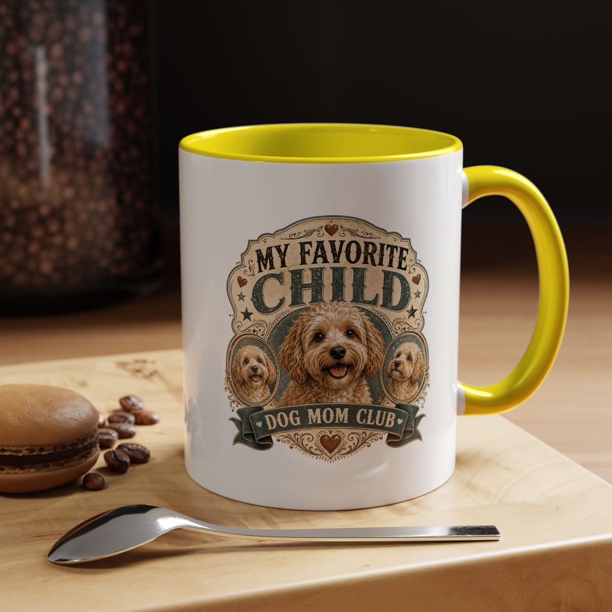 Milo Bailey Dog Dad Mom Dog Mom Coffee Mug - "My Favorite Child" Poodle Doodle Gift