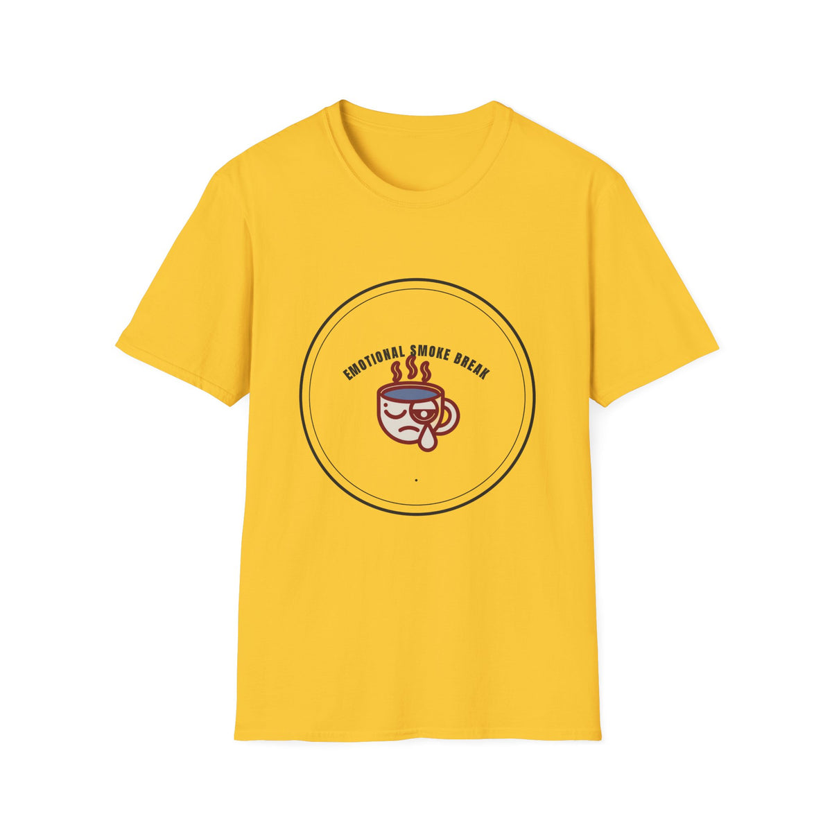 T-Shirt — "Emotional Smoke Break" Coffee Cup Graphic Tee - Trending Now - September 2026